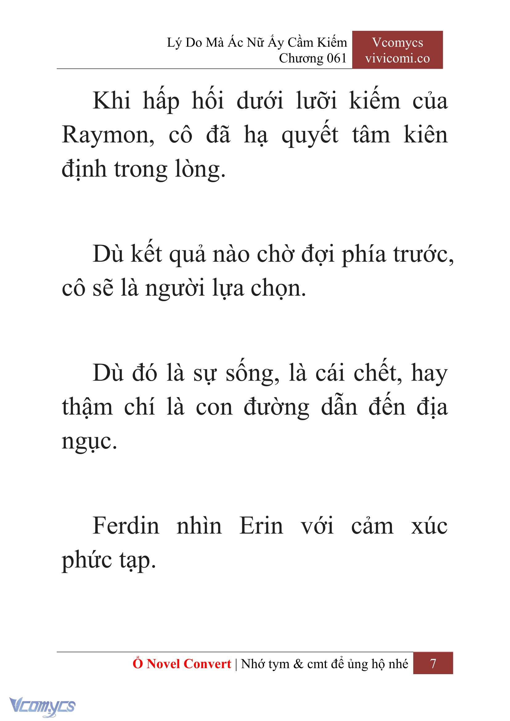 [Novel] Lý Do Mà Ác Nữ Ấy Cầm Kiếm Chap 61 - Next Chap 62