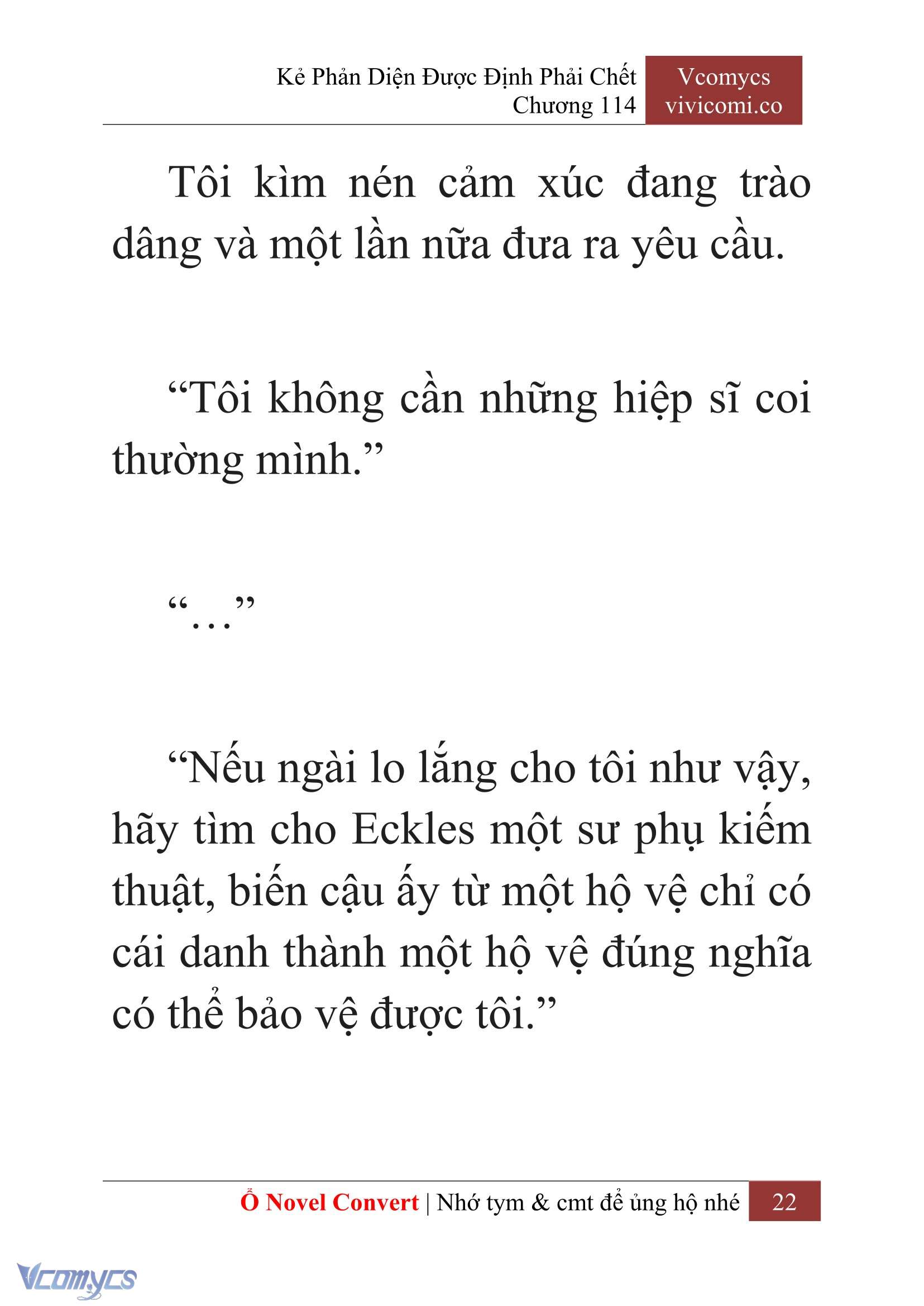 [Novel] Kẻ Phản Diện Được Định Phải Chết Chap 114 - Trang 2