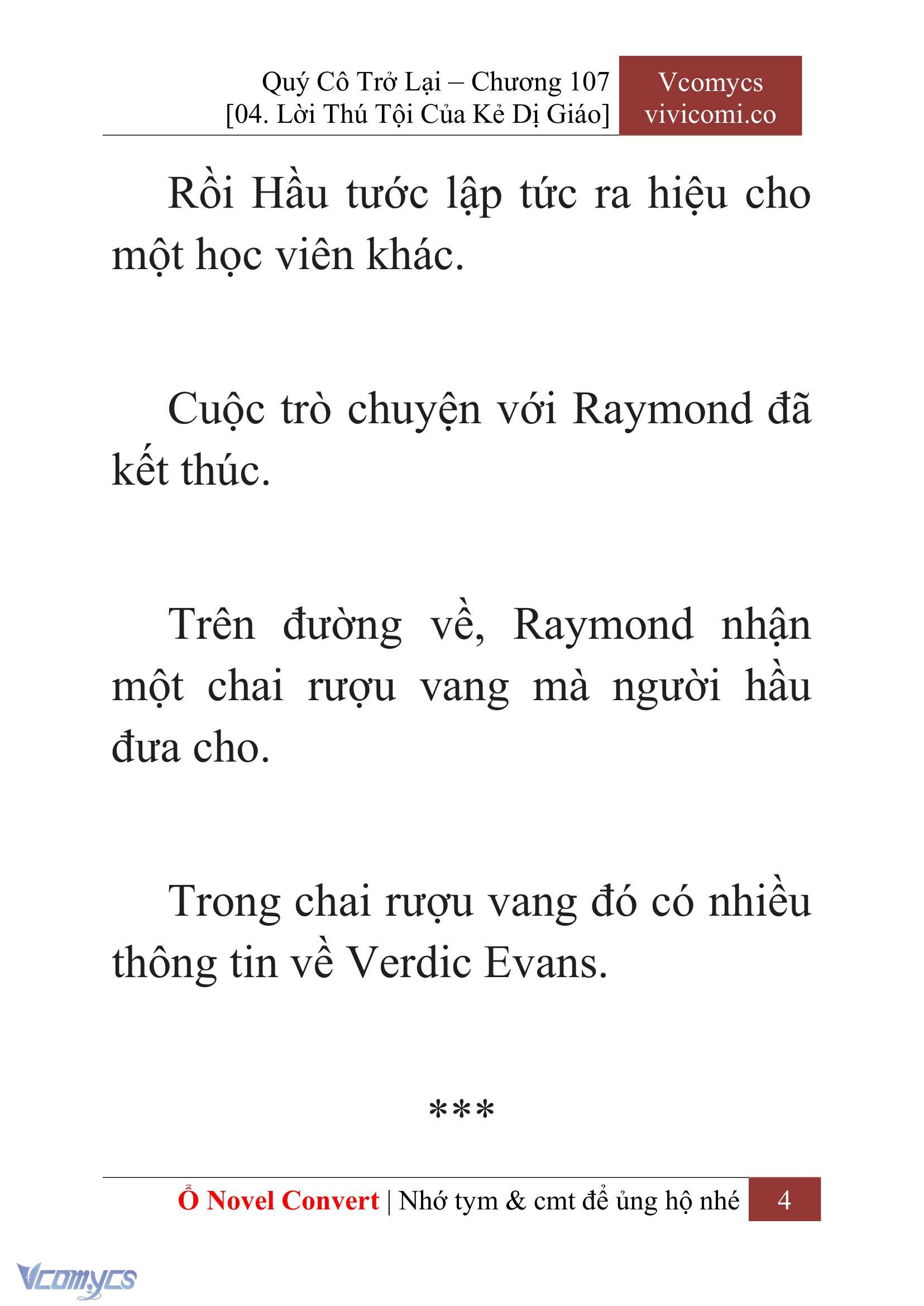 [Novel] Quý Cô Trở Lại Chap 107 - Trang 2