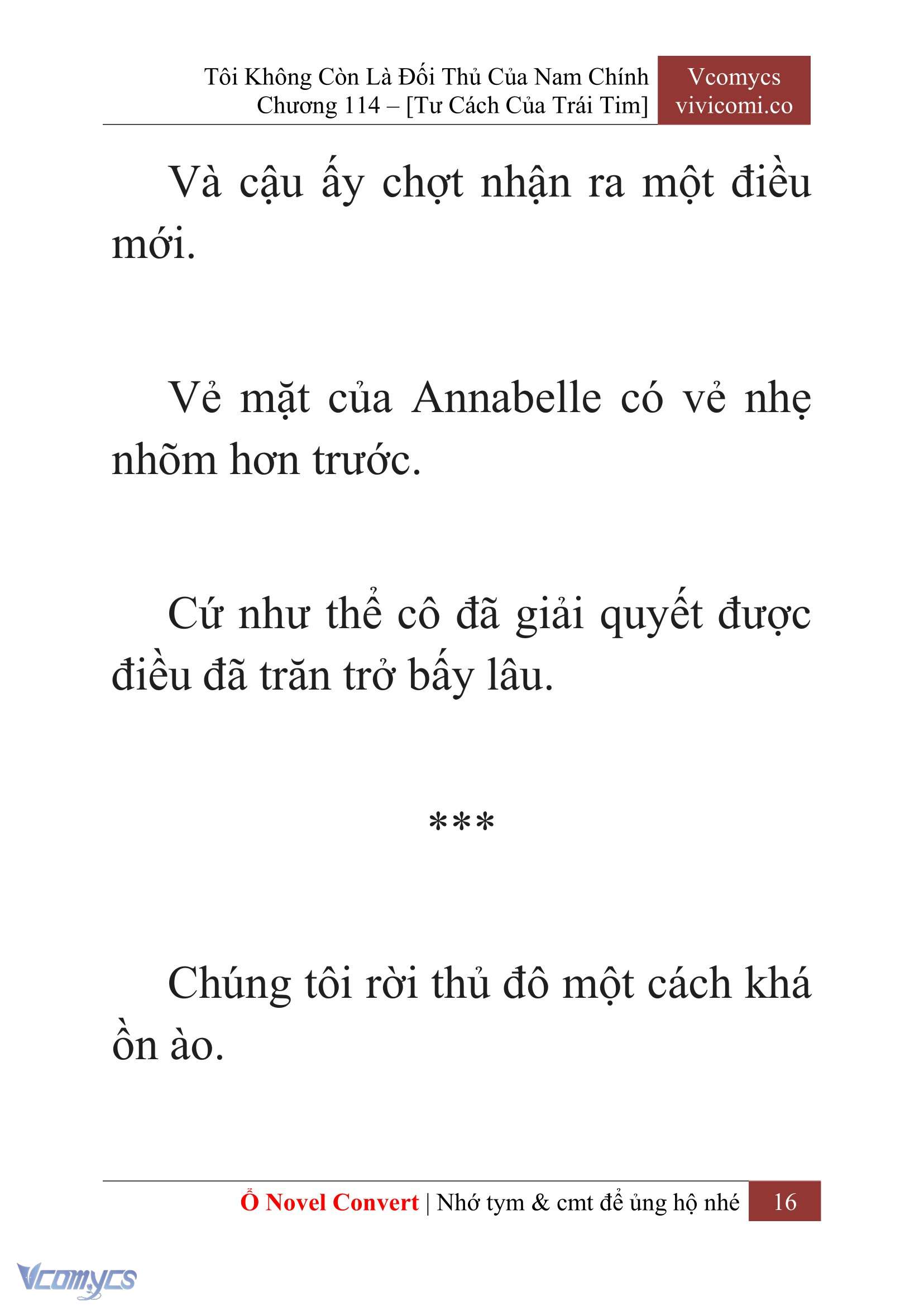 [Novel] Tôi Không Còn Là Đối Thủ Của Nam Chính Chap 114 - Trang 2