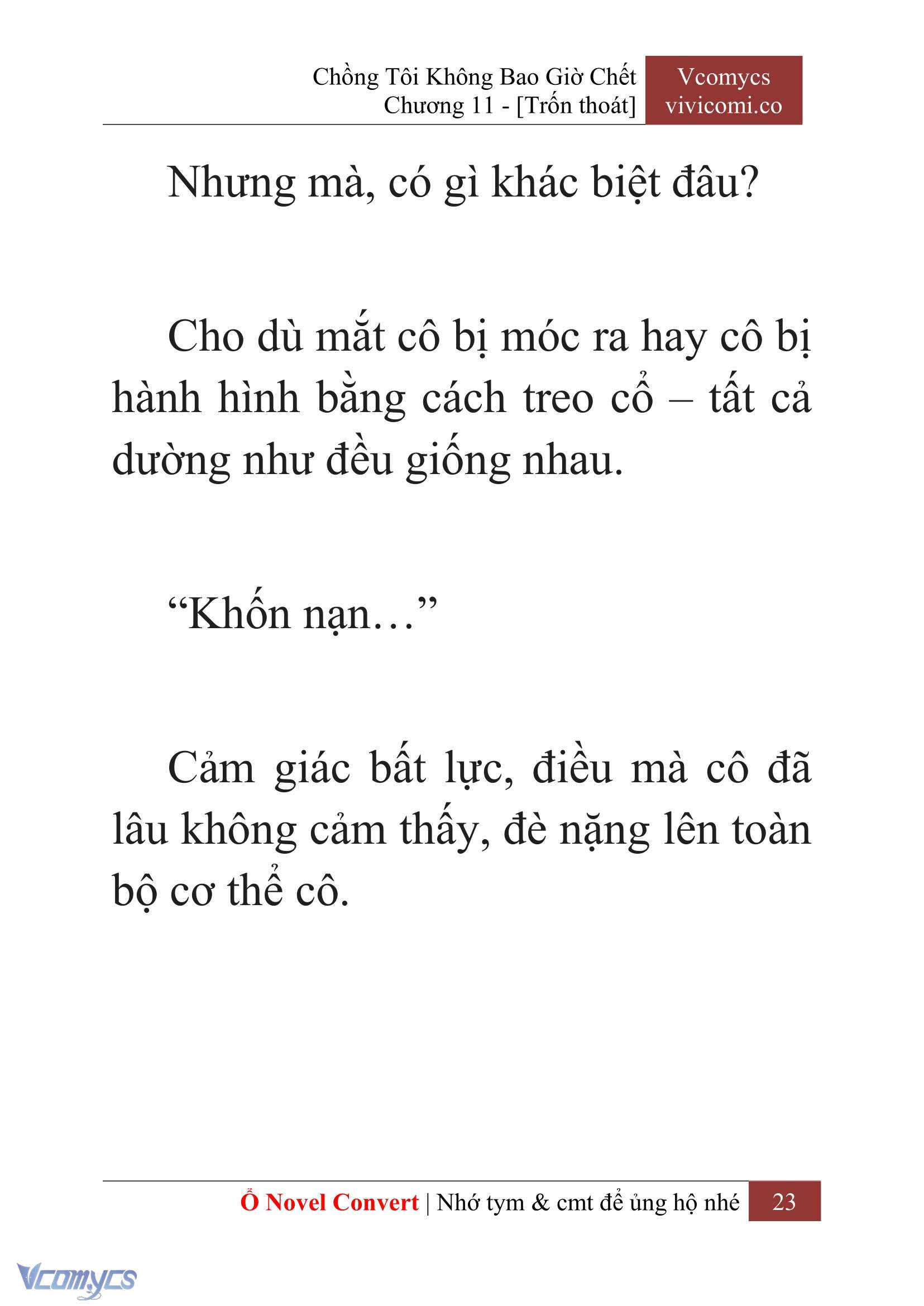 [Novel] Chồng Tôi Không Bao Giờ Chết Chap 11 - Trang 2