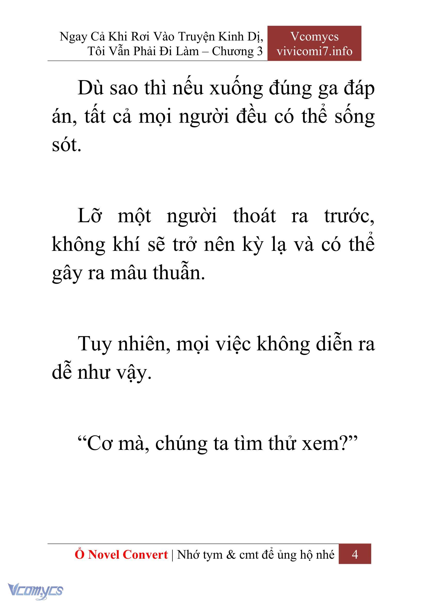 [Novel] Ngay Cả Khi Rơi Vào Truyện Kinh Dị, Tôi Vẫn Phải Đi Làm Chap 3 - Trang 2
