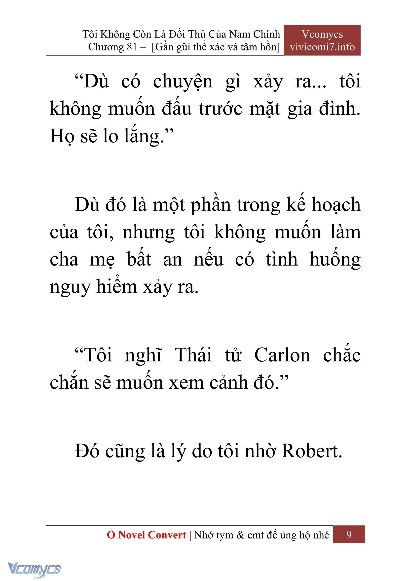[Novel] Tôi Không Còn Là Đối Thủ Của Nam Chính Chap 81 - Trang 2