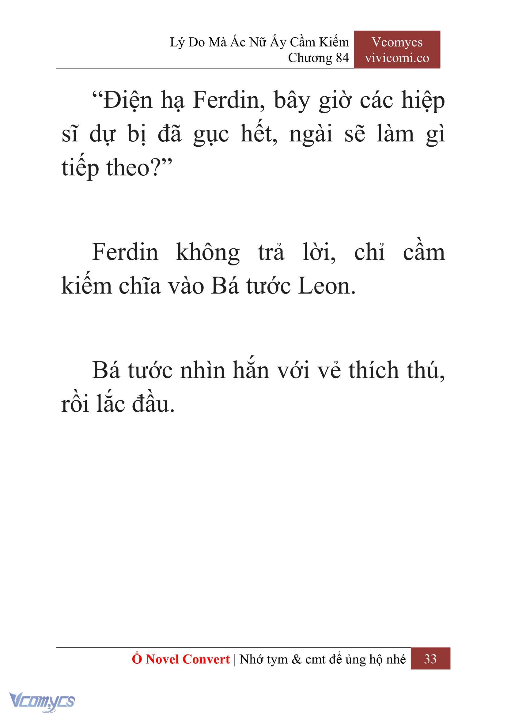 [Novel] Lý Do Mà Ác Nữ Ấy Cầm Kiếm Chap 84 - Next Chap 85