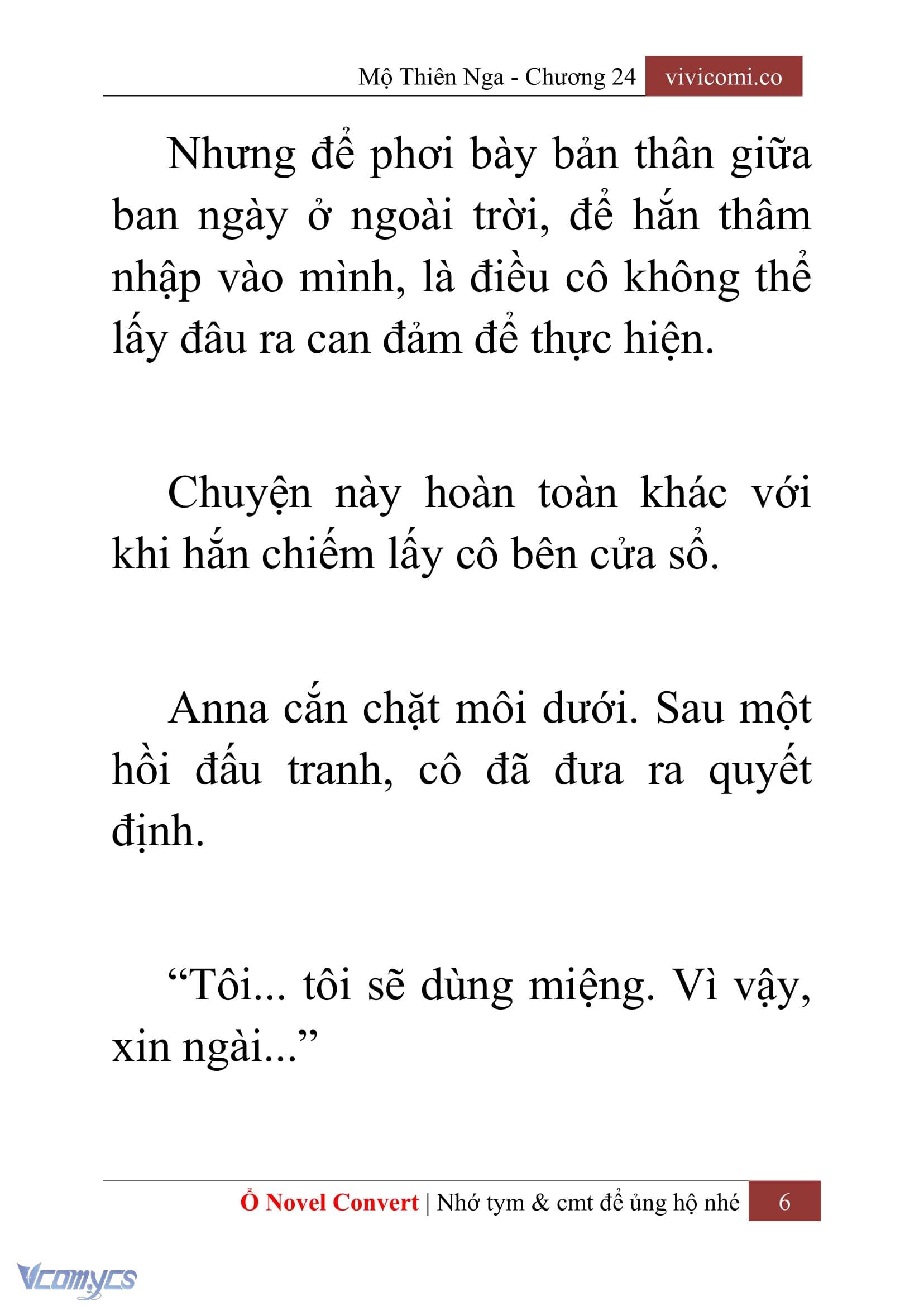 [Novel] Mộ Thiên Nga Chap 24 - Next Chap 25