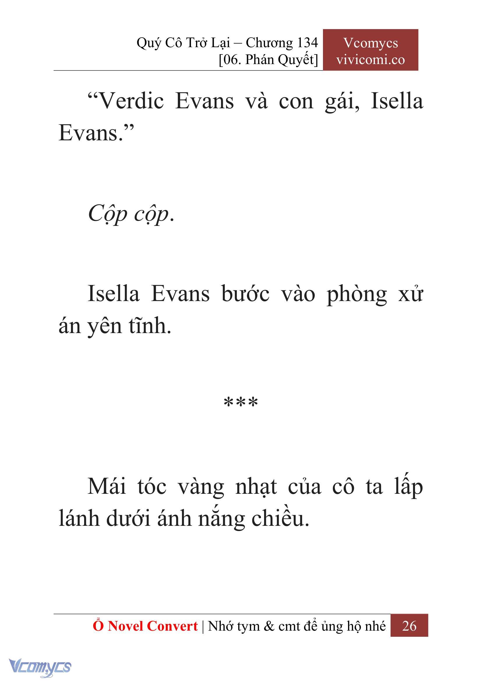 [Novel] Quý Cô Trở Lại Chap 134 - Trang 2