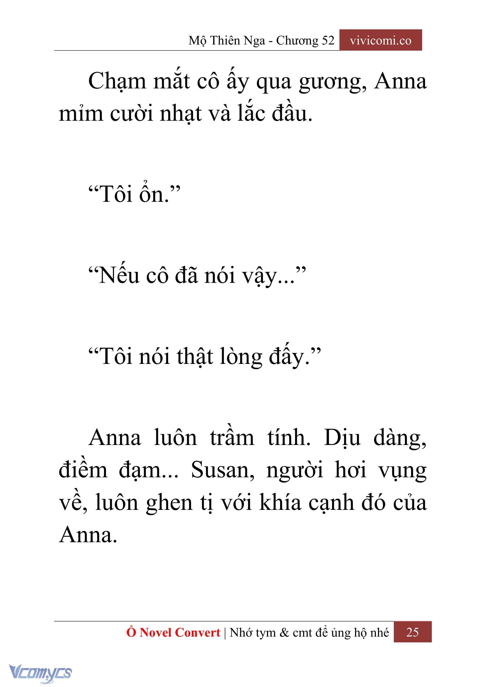 [Novel] Mộ Thiên Nga Chap 52 - Trang 2