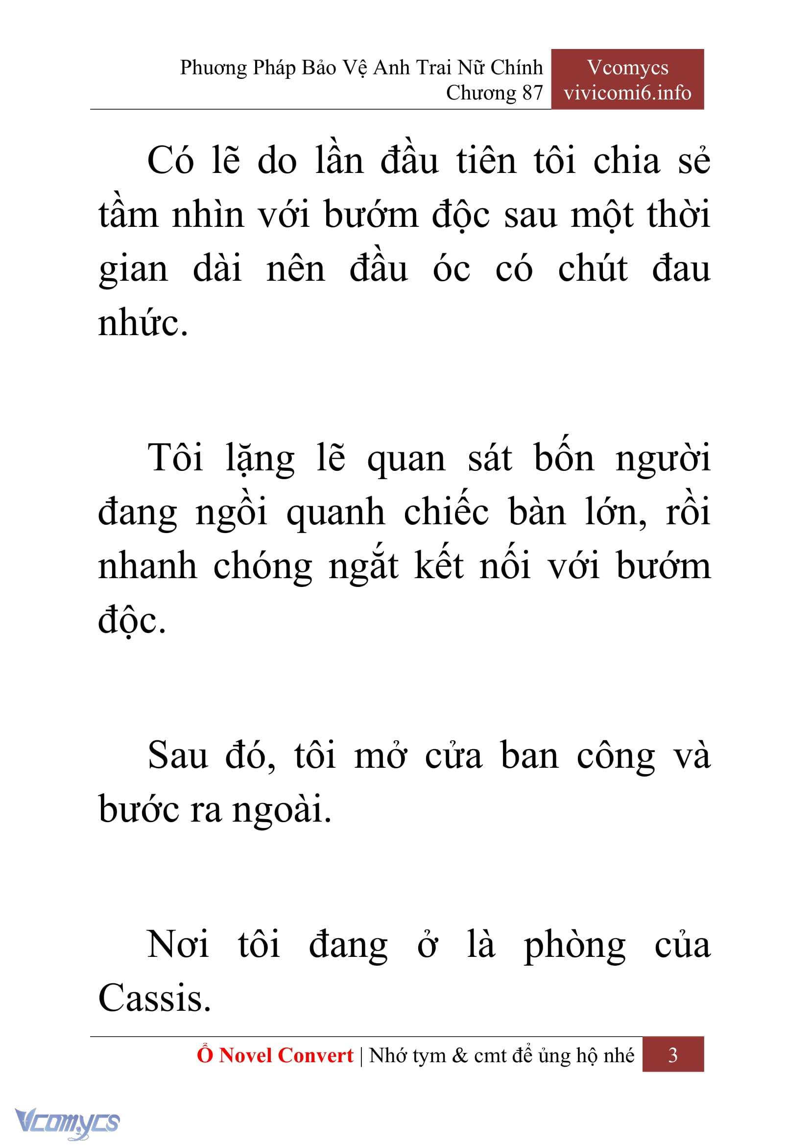 [Novel] Phương Pháp Bảo Vệ Anh Trai Nữ Chính Chap 87 - Trang 2