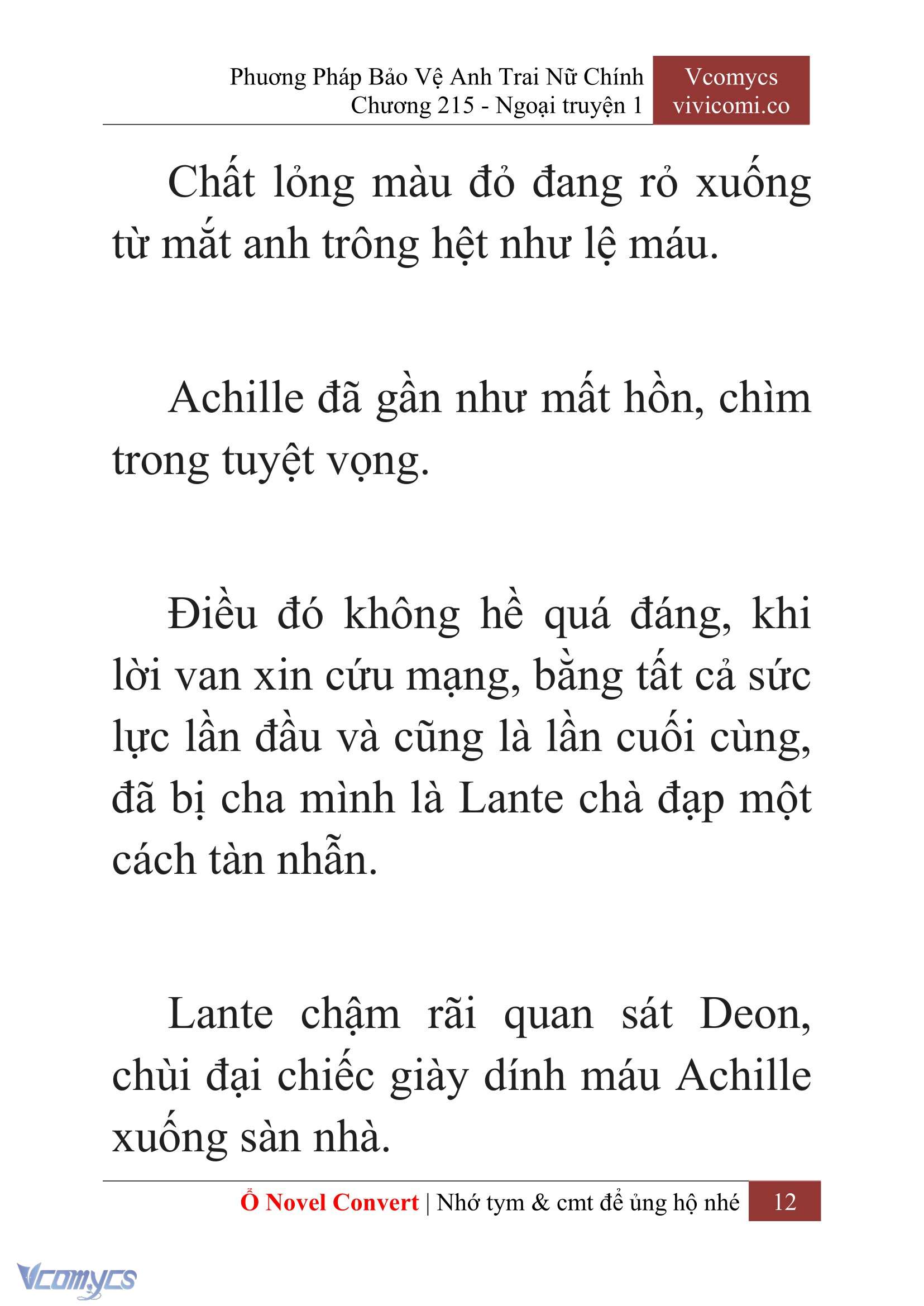 [Novel] Phương Pháp Bảo Vệ Anh Trai Nữ Chính Chap 215 - Trang 2