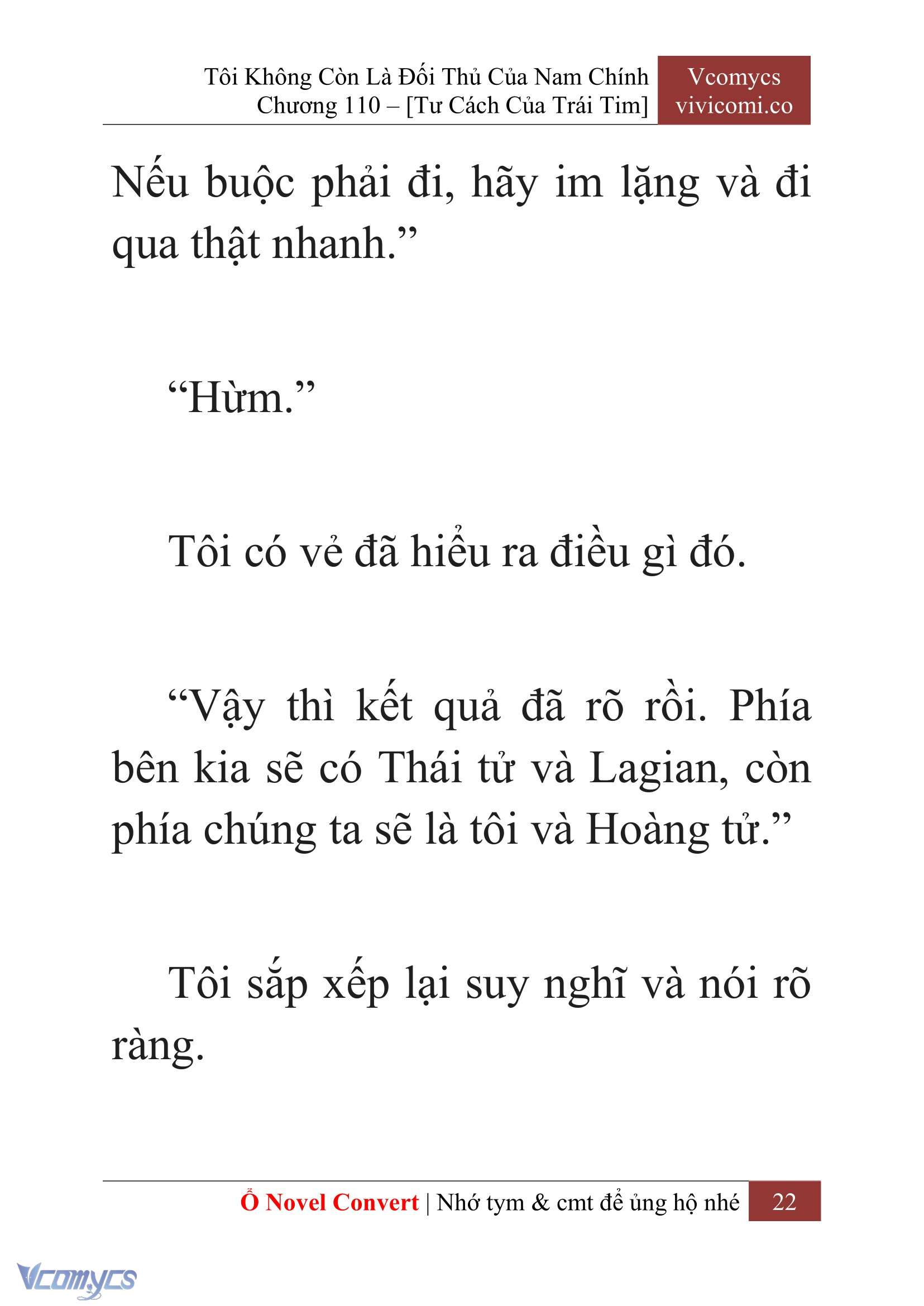 [Novel] Tôi Không Còn Là Đối Thủ Của Nam Chính Chap 110 - Trang 2