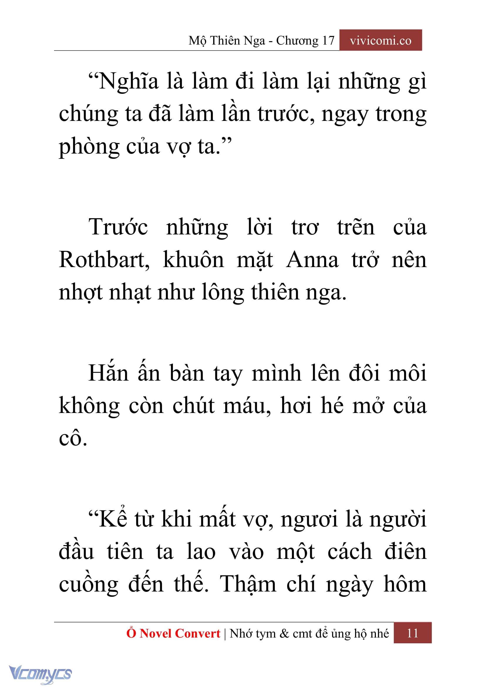 [Novel] Mộ Thiên Nga Chap 17 - Trang 2