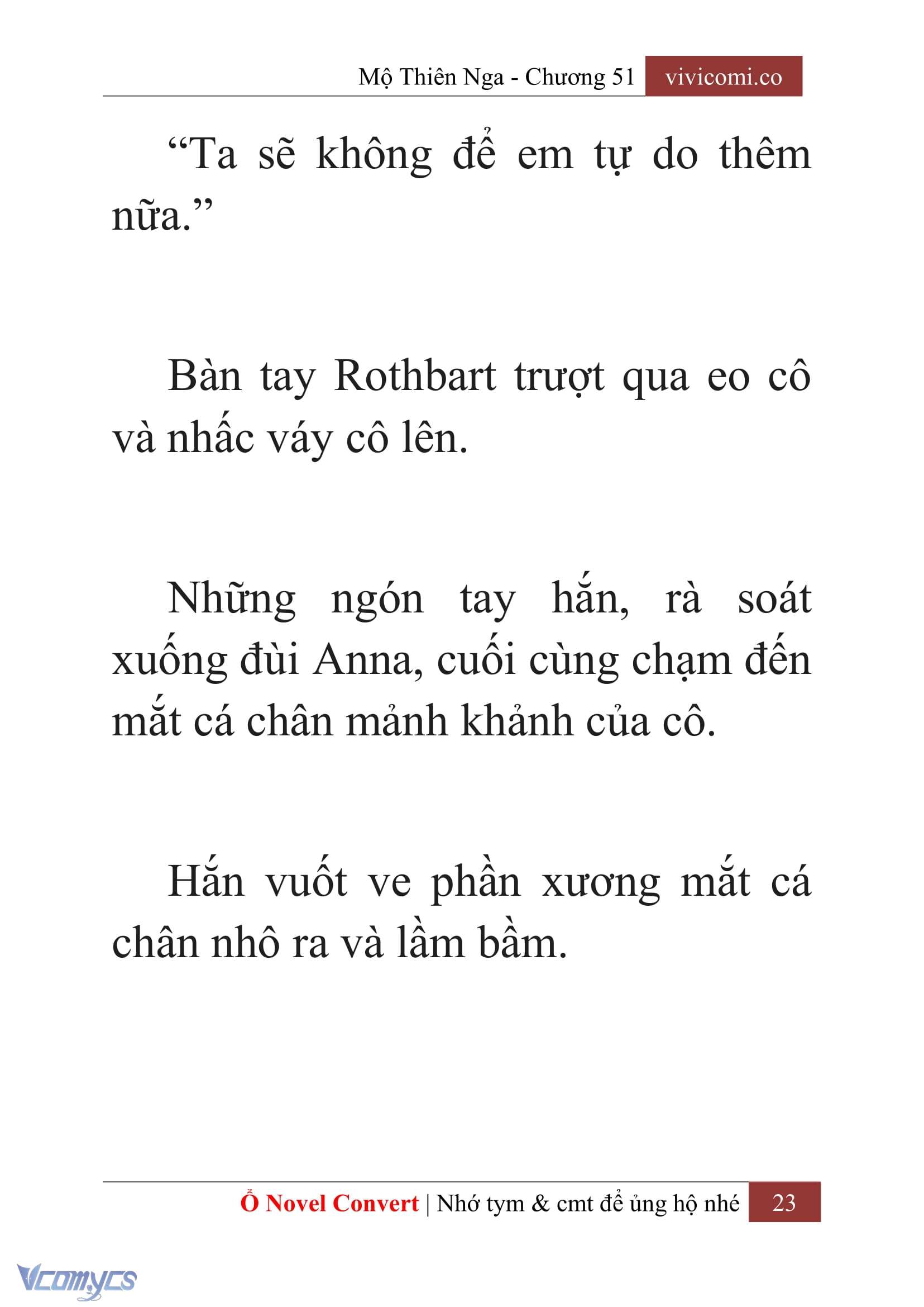 [Novel] Mộ Thiên Nga Chap 51 - Trang 2