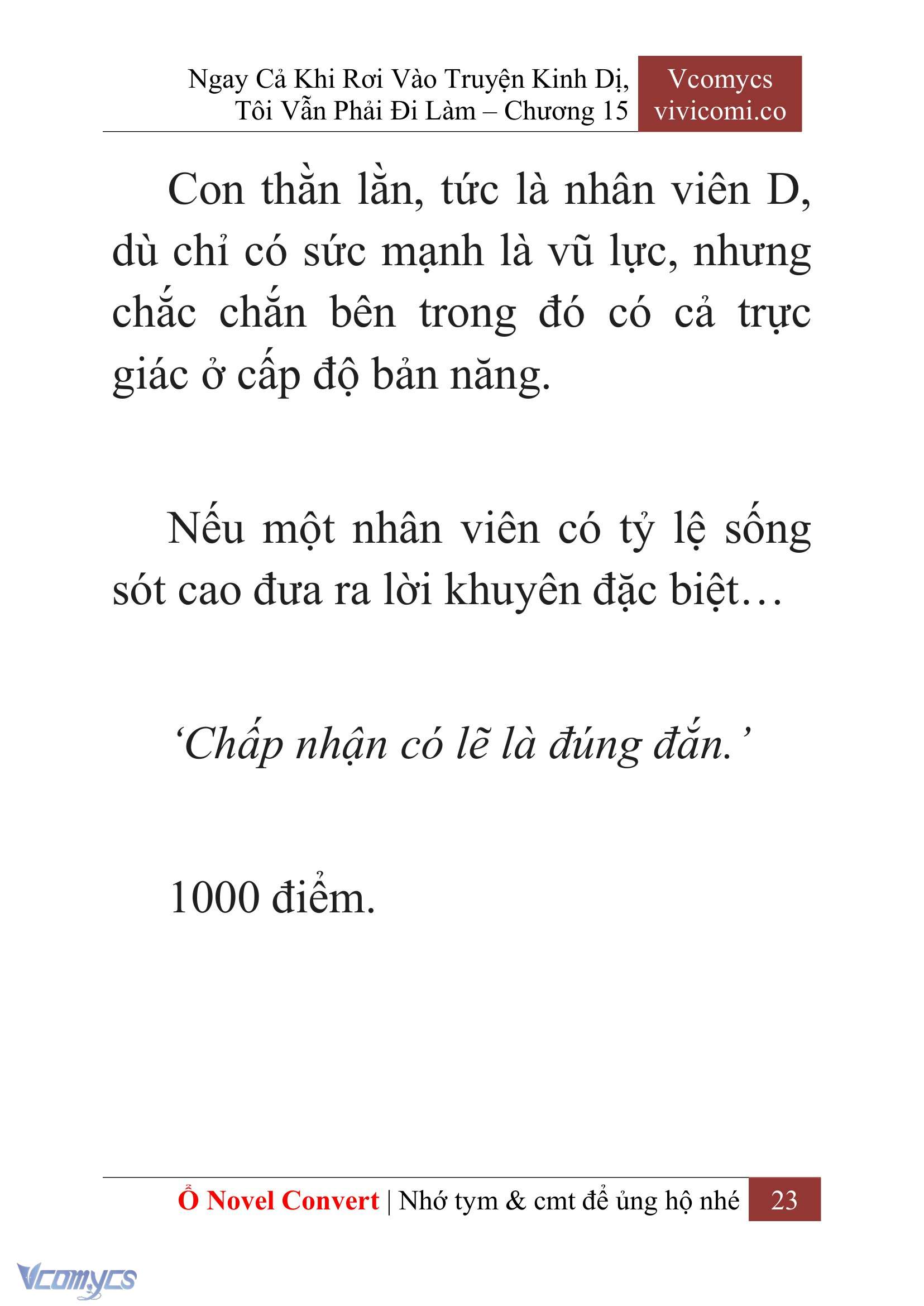 [Novel] Ngay Cả Khi Rơi Vào Truyện Kinh Dị, Tôi Vẫn Phải Đi Làm Chap 15 - Trang 2
