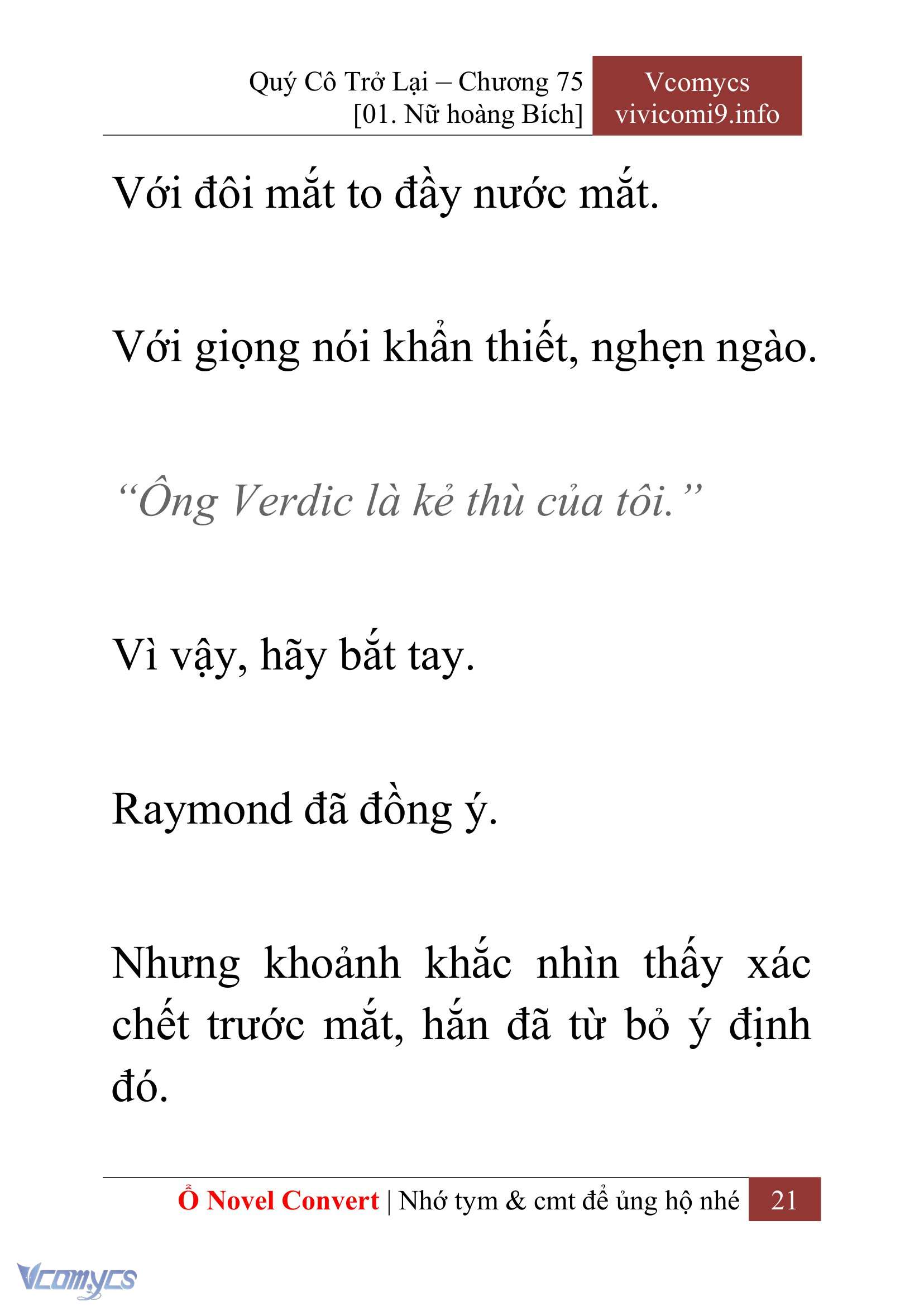 [Novel] Quý Cô Trở Lại Chap 75 - Trang 2
