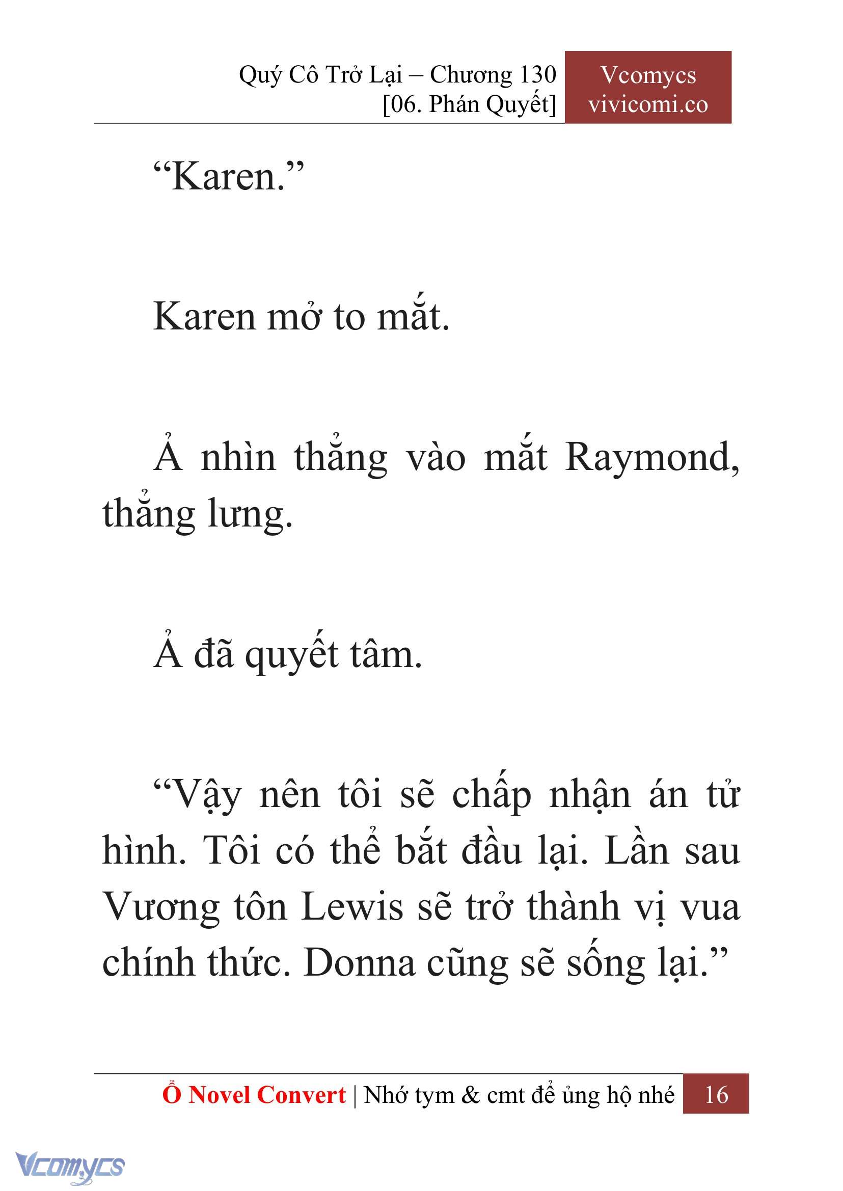 [Novel] Quý Cô Trở Lại Chap 130 - Trang 2