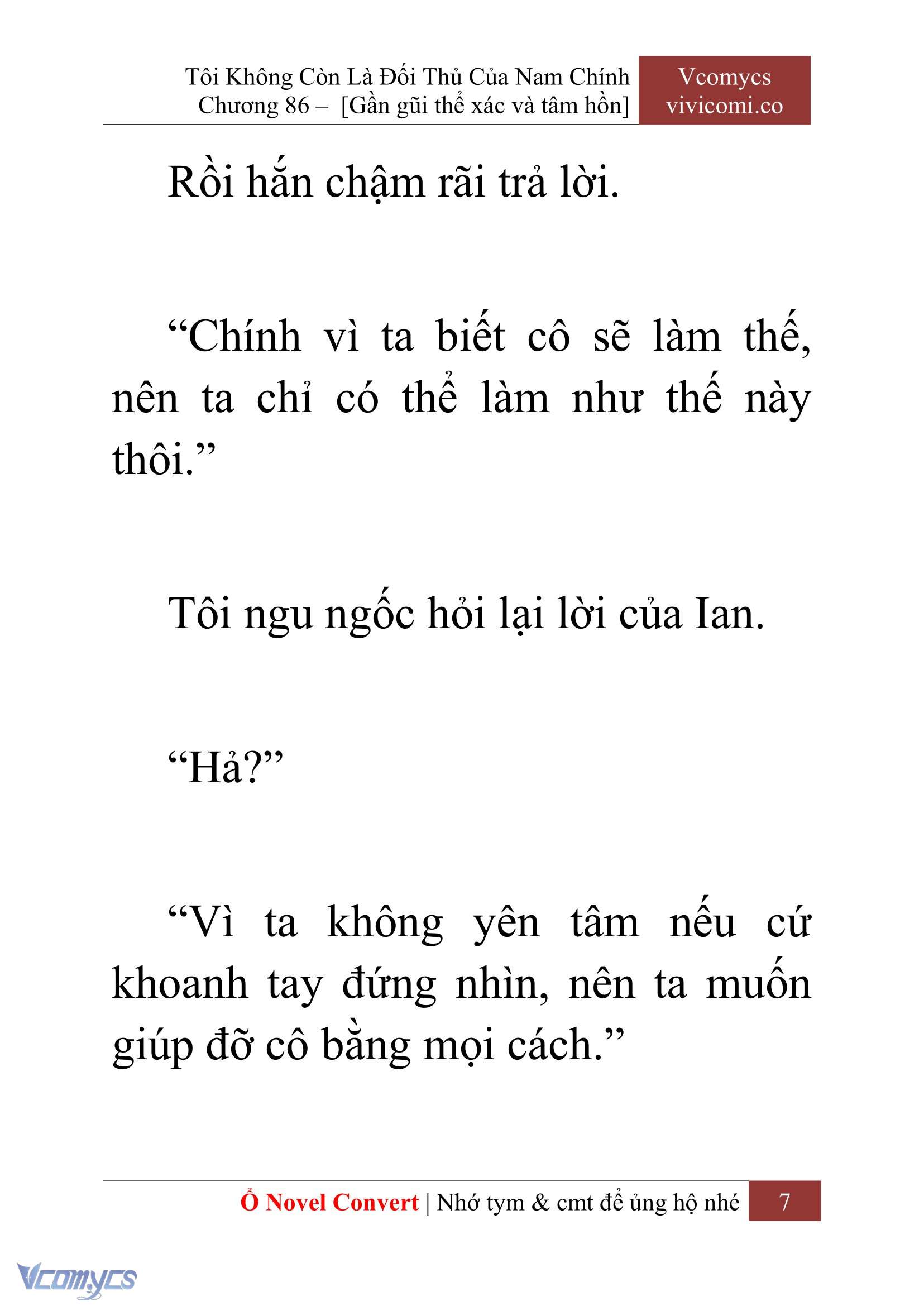 [Novel] Tôi Không Còn Là Đối Thủ Của Nam Chính Chap 86 - Trang 2