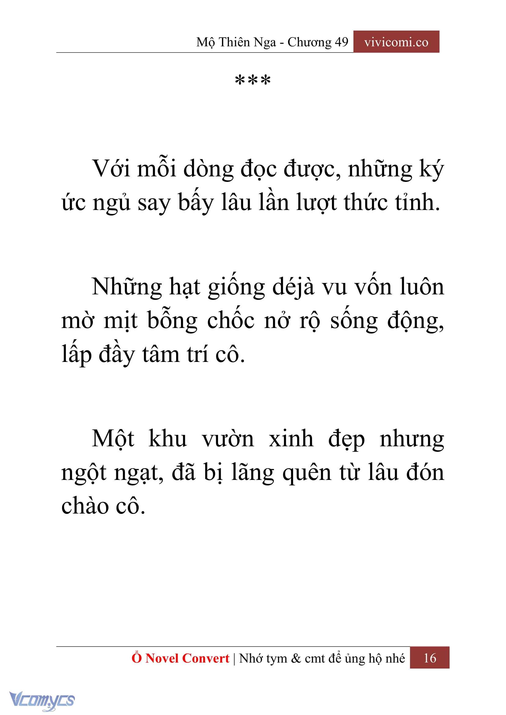 [Novel] Mộ Thiên Nga Chap 49 - Trang 2