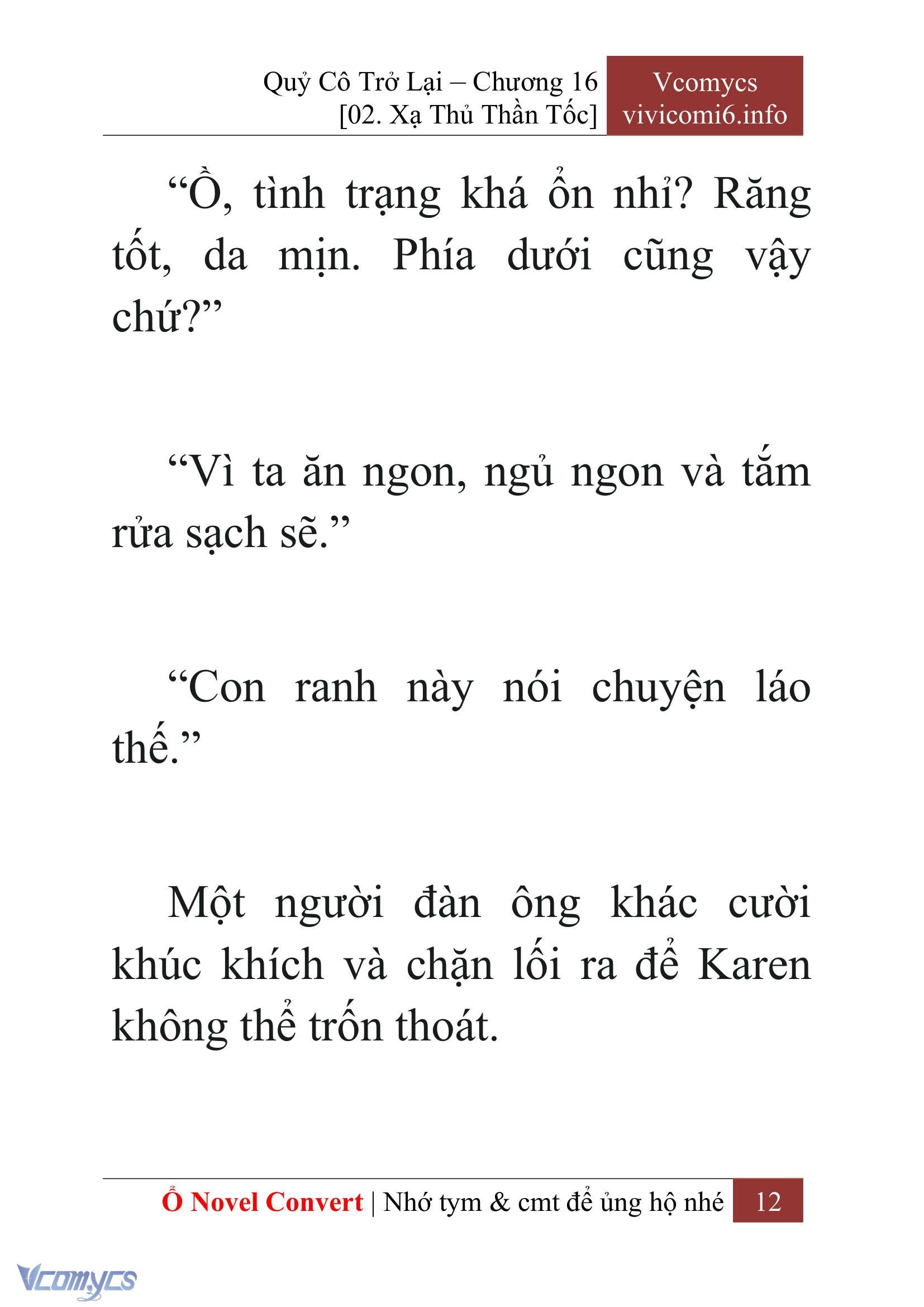 [Novel] Quý Cô Trở Lại Chap 16 - Trang 2
