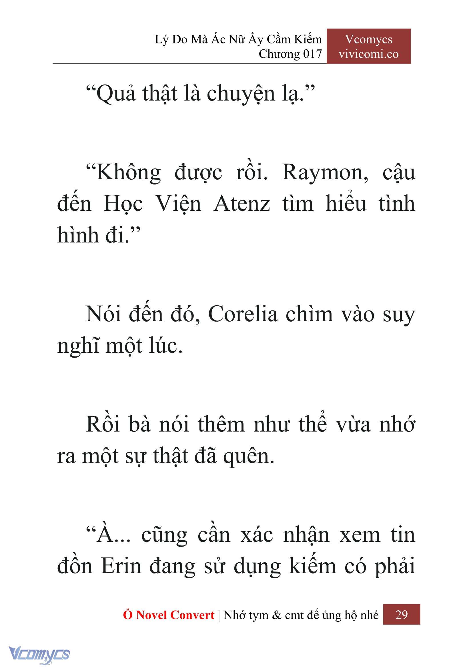 [Novel] Lý Do Mà Ác Nữ Ấy Cầm Kiếm Chap 17 - Trang 2