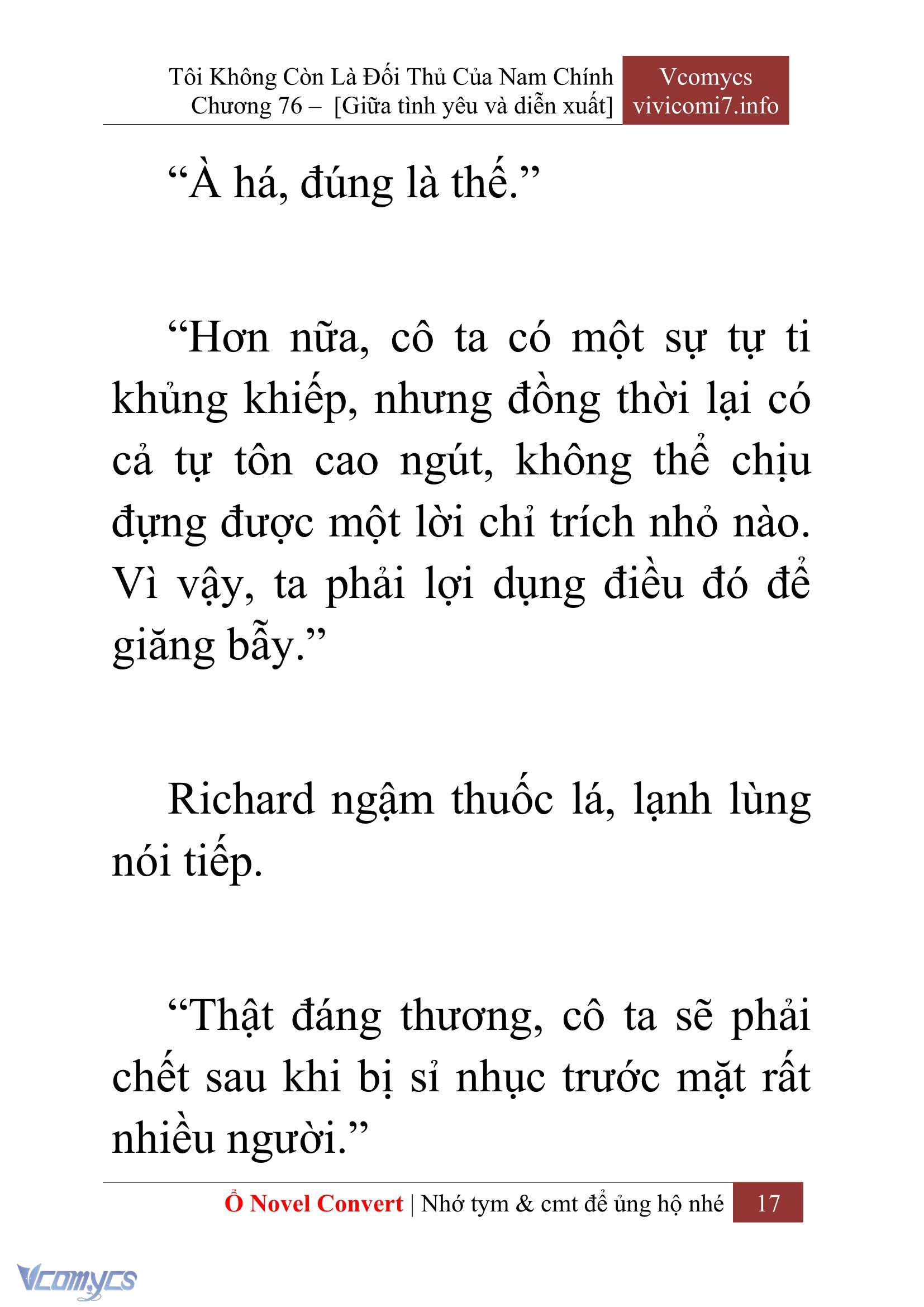 [Novel] Tôi Không Còn Là Đối Thủ Của Nam Chính Chap 76 - Trang 2