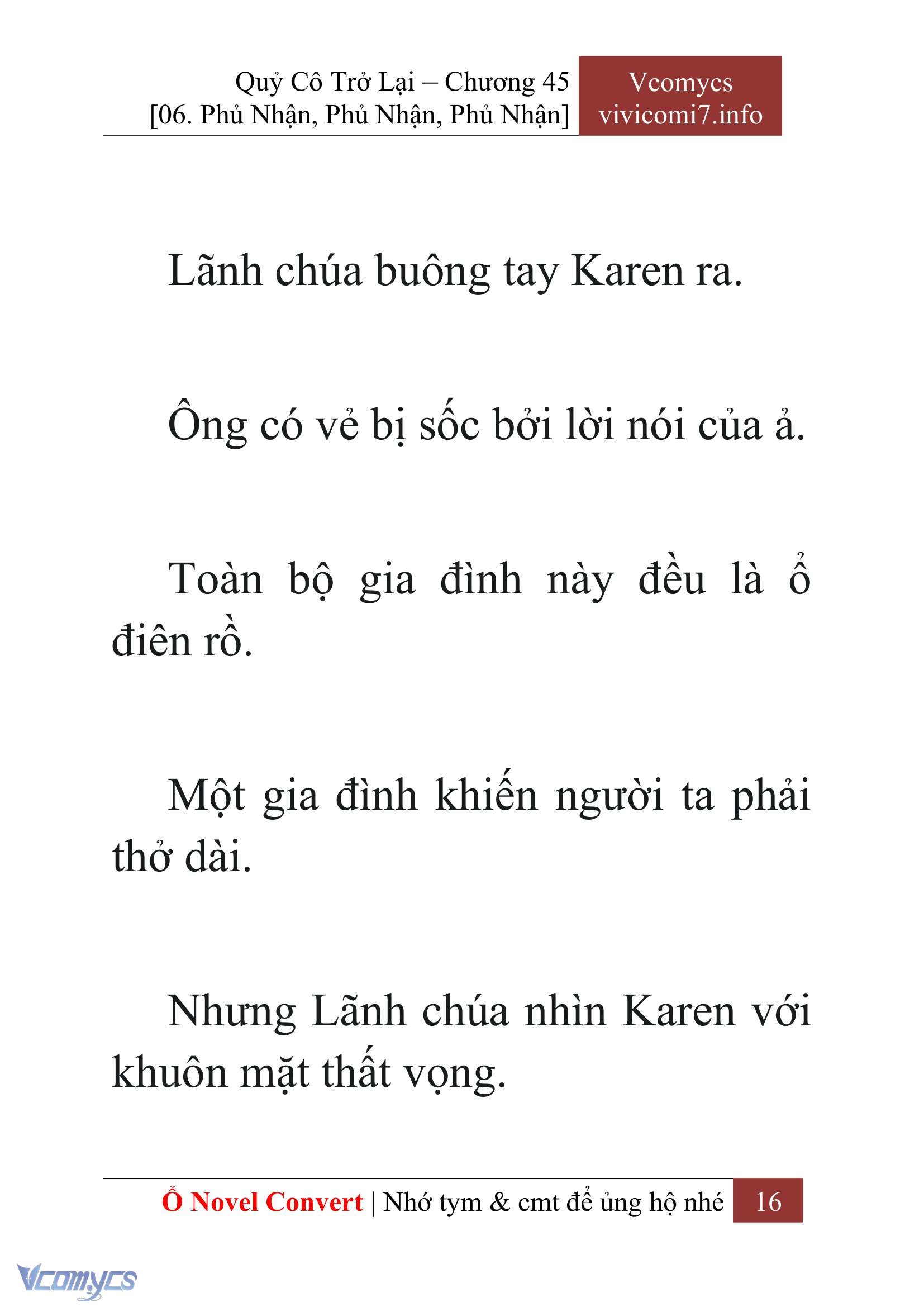 [Novel] Quý Cô Trở Lại Chap 45 - Trang 2
