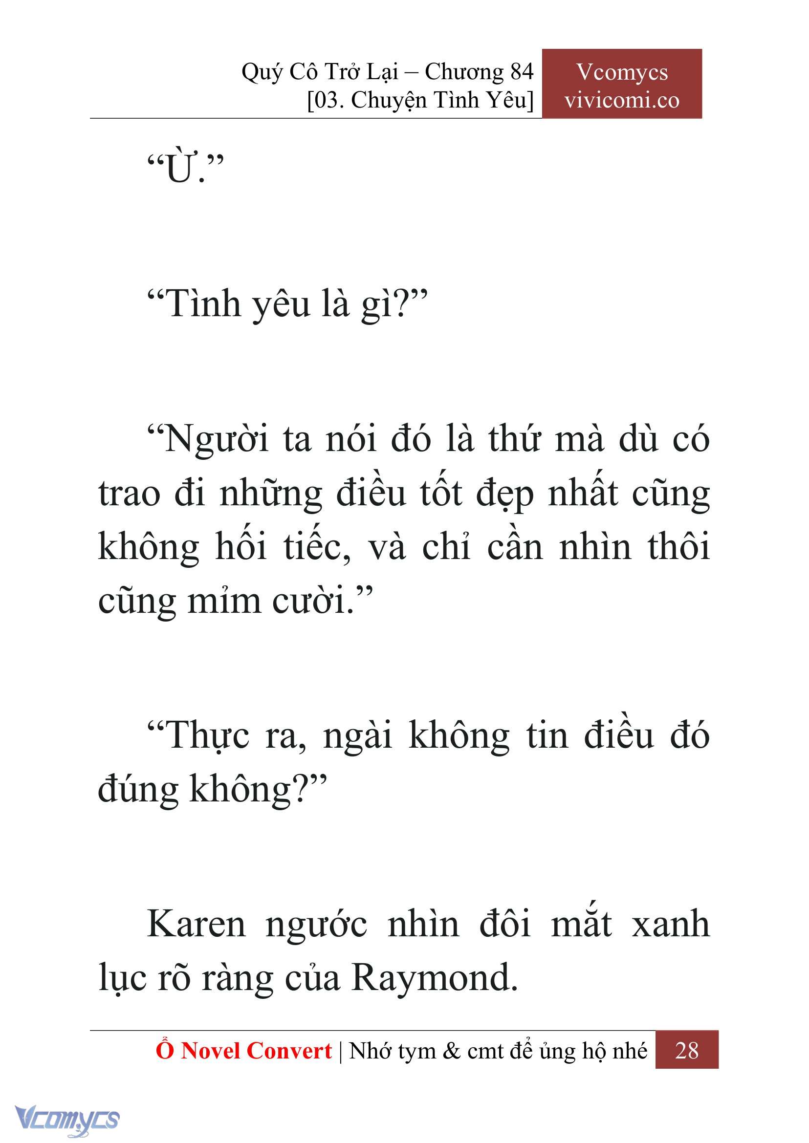 [Novel] Quý Cô Trở Lại Chap 84 - Trang 2