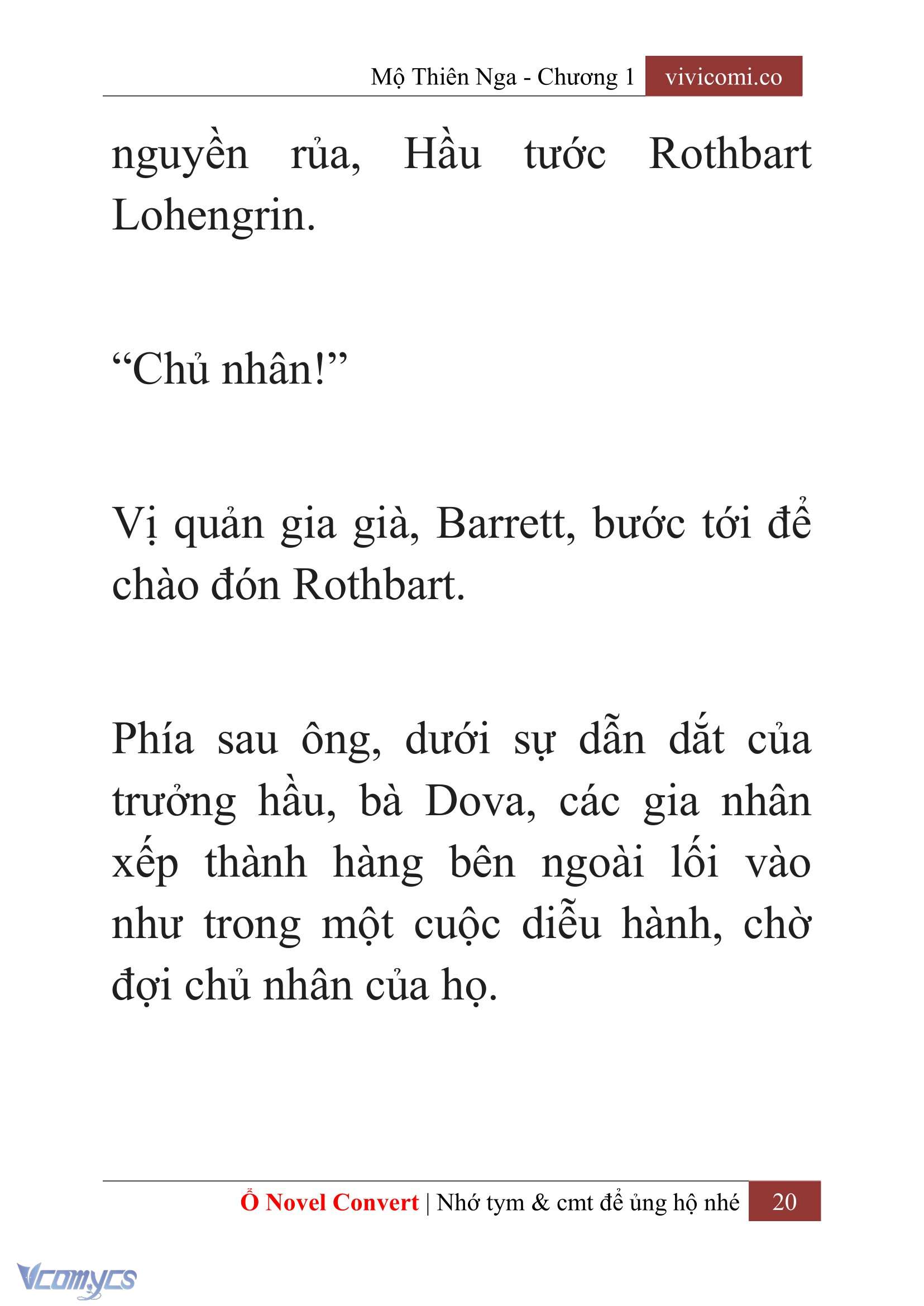 [Novel] Mộ Thiên Nga Chap 1 - Trang 2