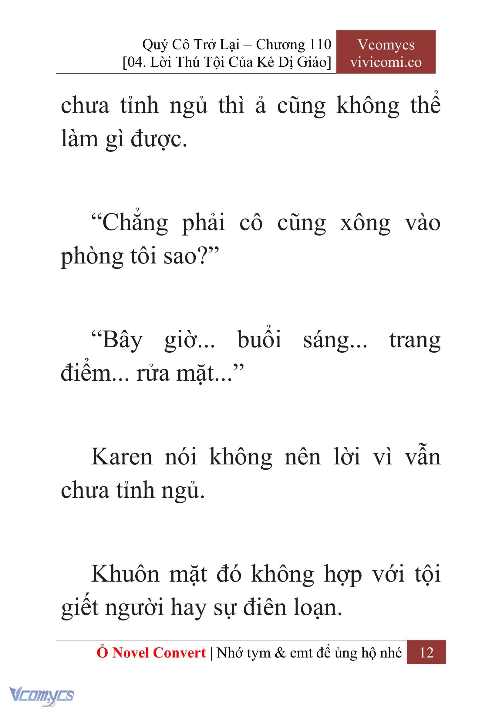 [Novel] Quý Cô Trở Lại Chap 110 - Trang 2