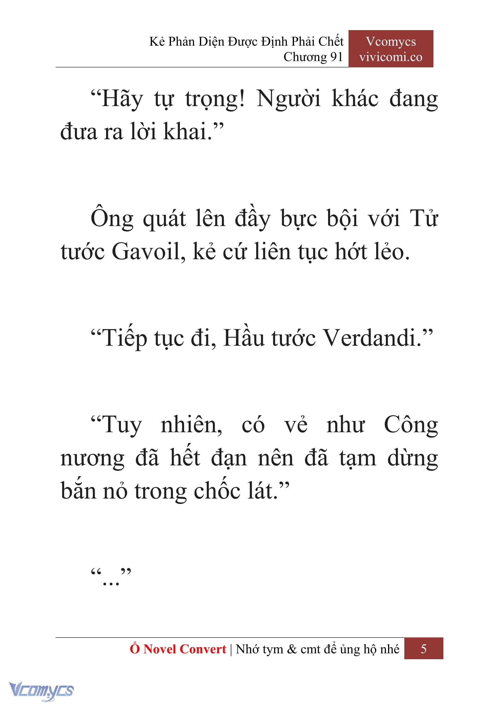 [Novel] Kẻ Phản Diện Được Định Phải Chết Chap 91 - Trang 2