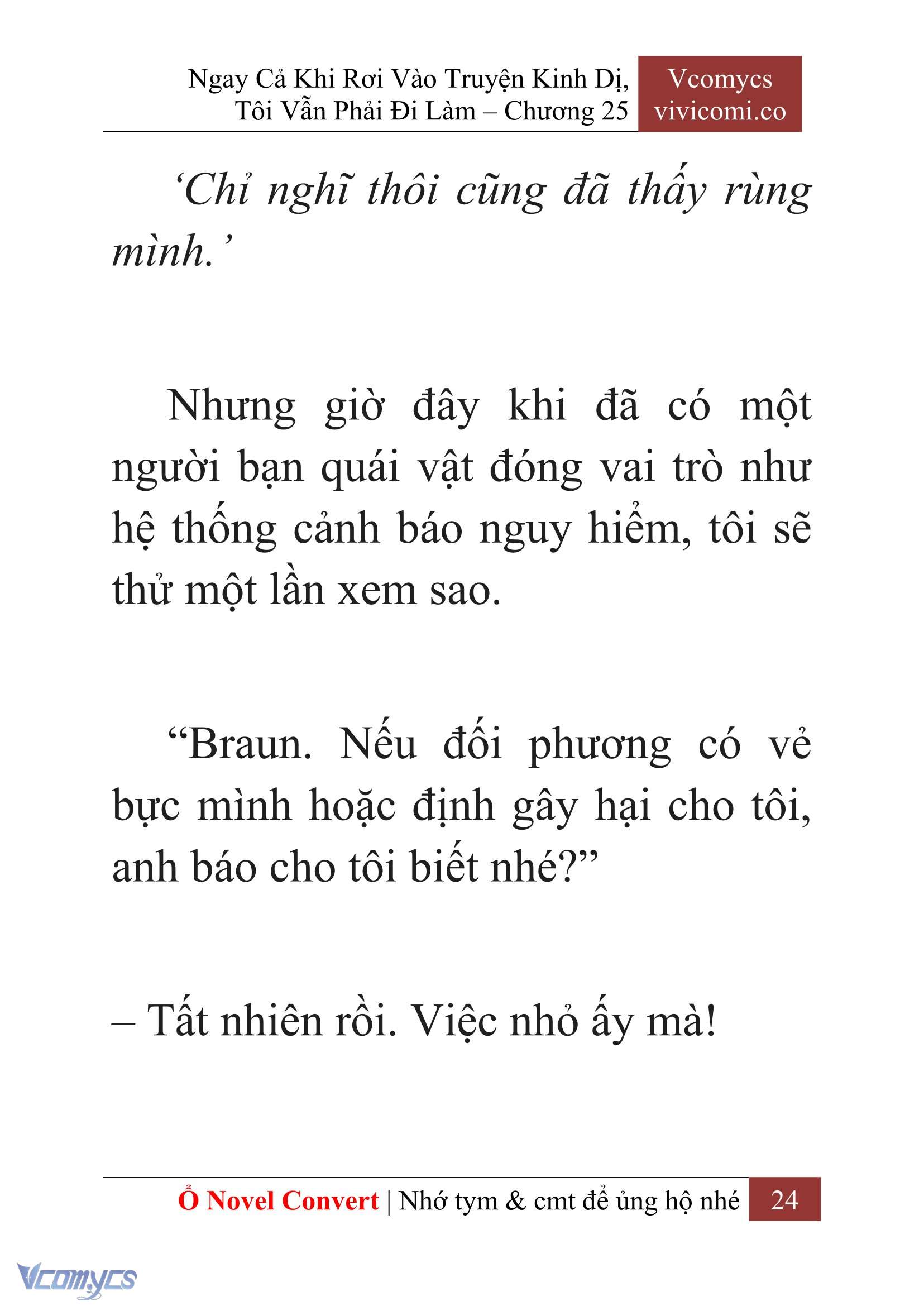 [Novel] Ngay Cả Khi Rơi Vào Truyện Kinh Dị, Tôi Vẫn Phải Đi Làm Chap 25 - Trang 2