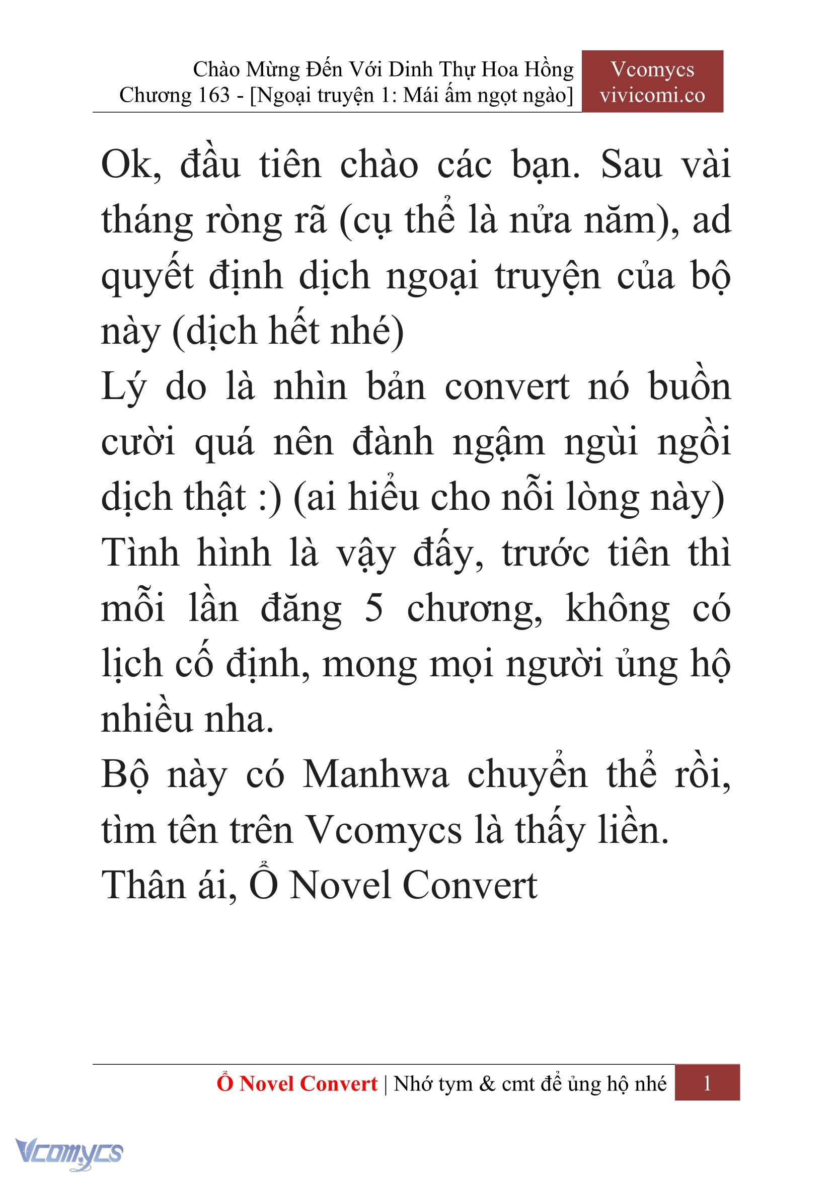 [Novel] Chào Mừng Đến Với Dinh Thự Hoa Hồng Chap 163 - Next Chap 164
