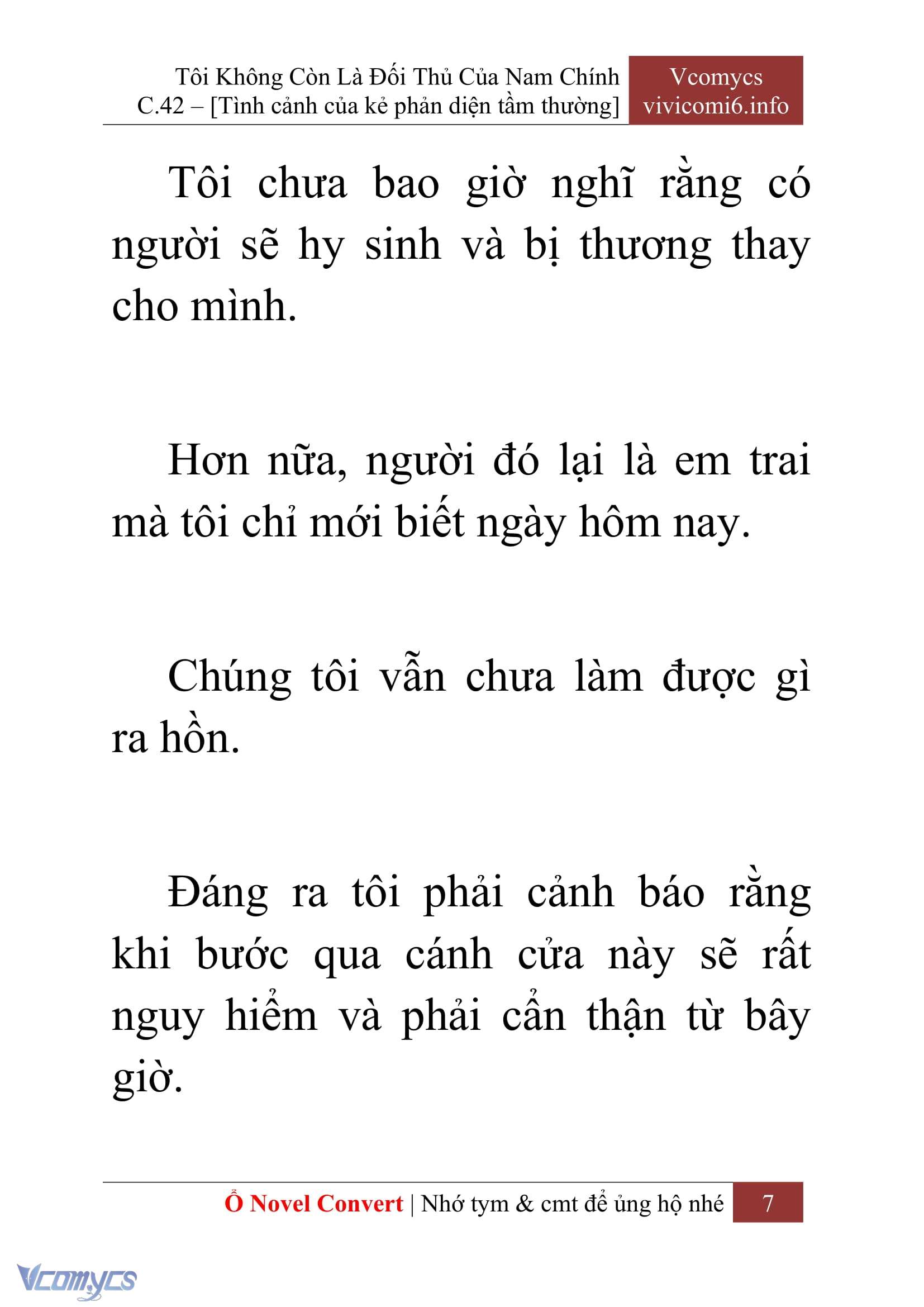 [Novel] Tôi Không Còn Là Đối Thủ Của Nam Chính Chap 42 - Trang 2