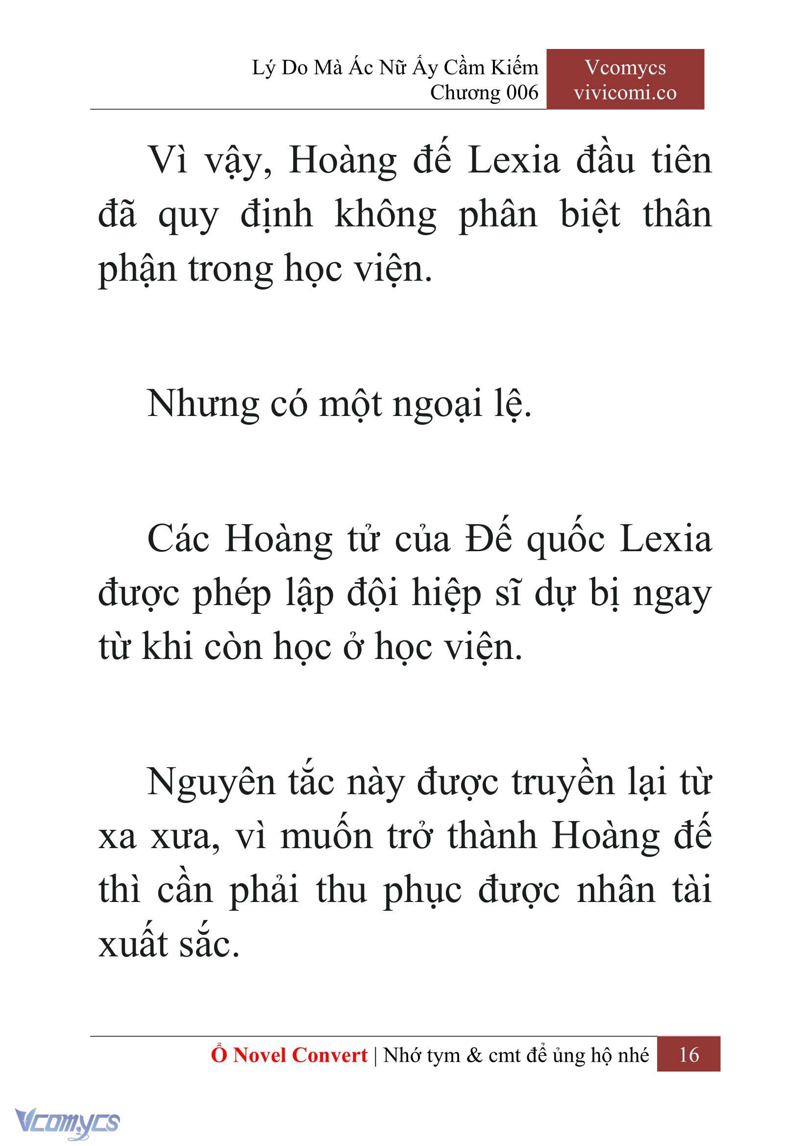 [Novel] Lý Do Mà Ác Nữ Ấy Cầm Kiếm Chap 6 - Trang 2