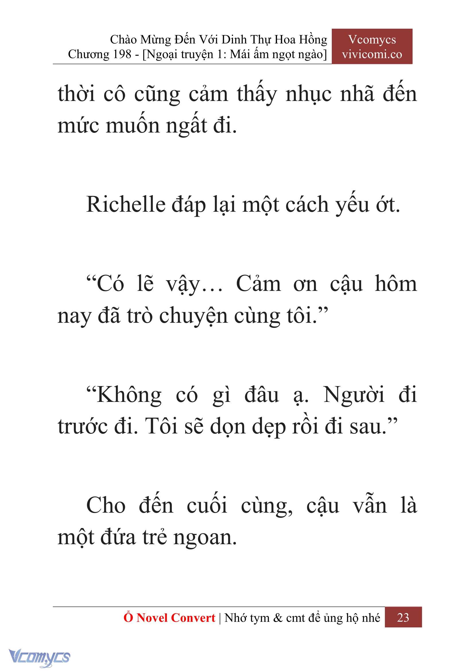 [Novel] Chào Mừng Đến Với Dinh Thự Hoa Hồng Chap 198 - Trang 2