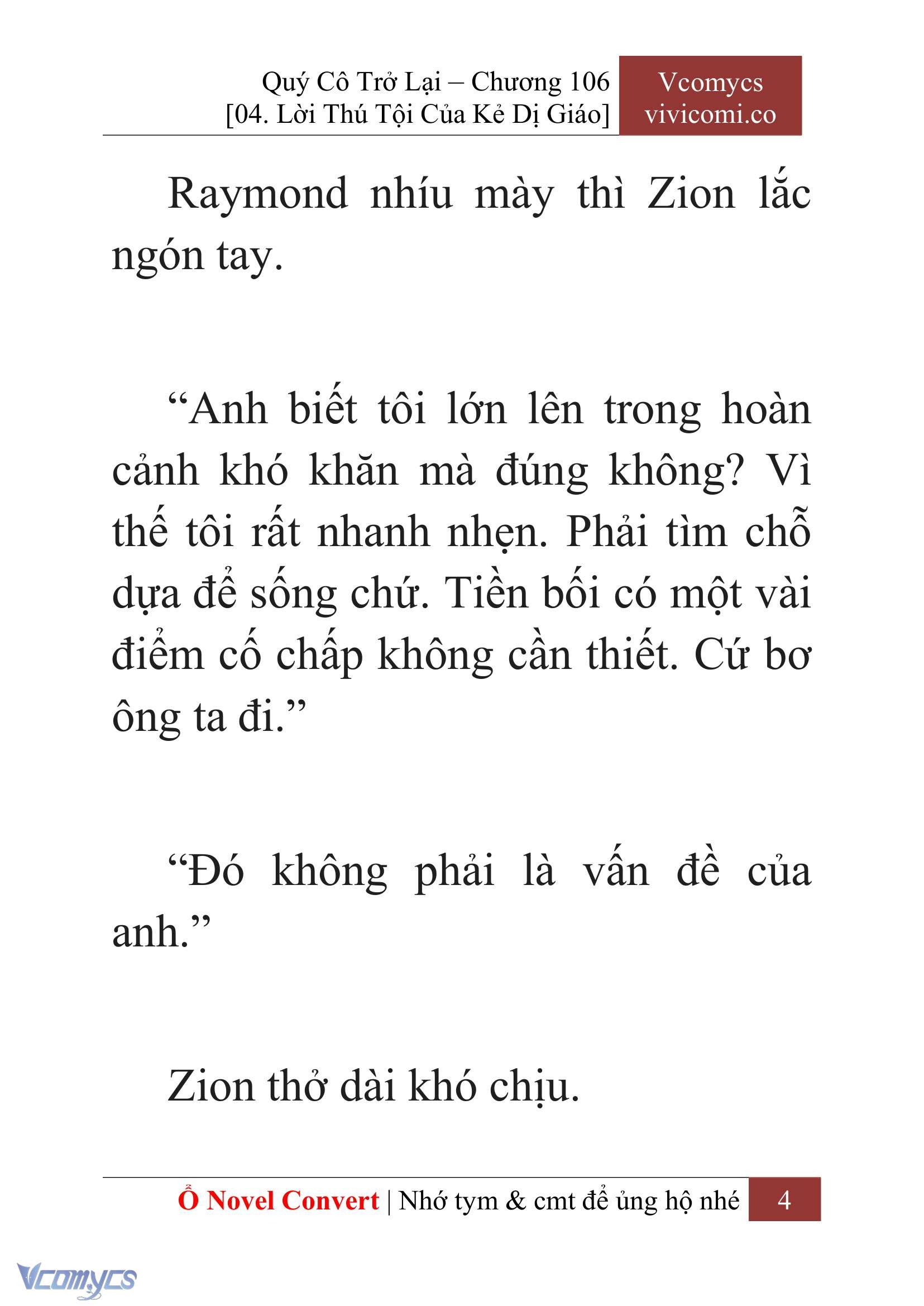 [Novel] Quý Cô Trở Lại Chap 106 - Next Chap 107