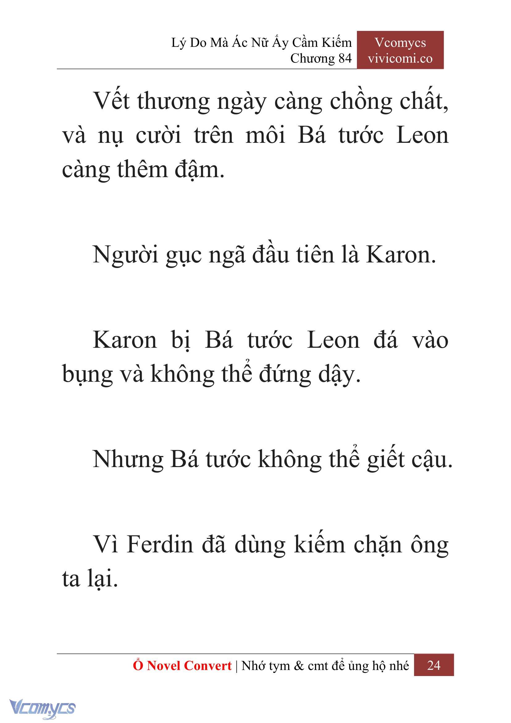 [Novel] Lý Do Mà Ác Nữ Ấy Cầm Kiếm Chap 84 - Next Chap 85