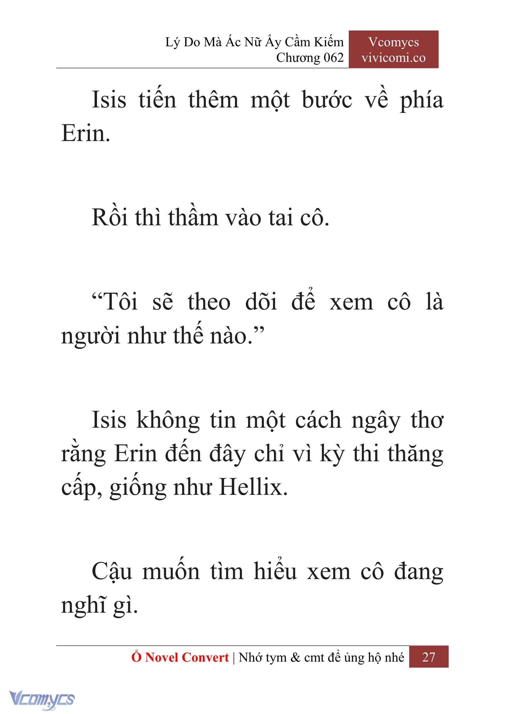 [Novel] Lý Do Mà Ác Nữ Ấy Cầm Kiếm Chap 62 - Next Chap 63