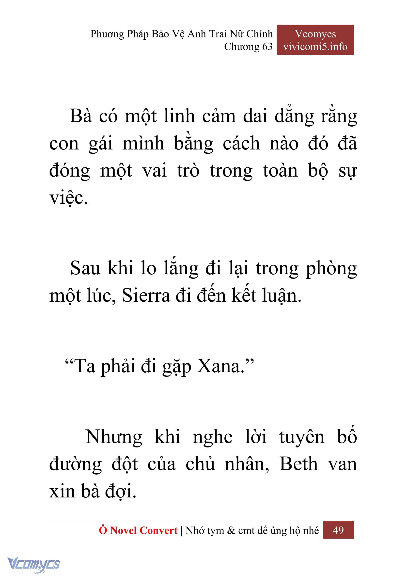 [Novel] Phương Pháp Bảo Vệ Anh Trai Nữ Chính Chap 63 - Next Chap 64