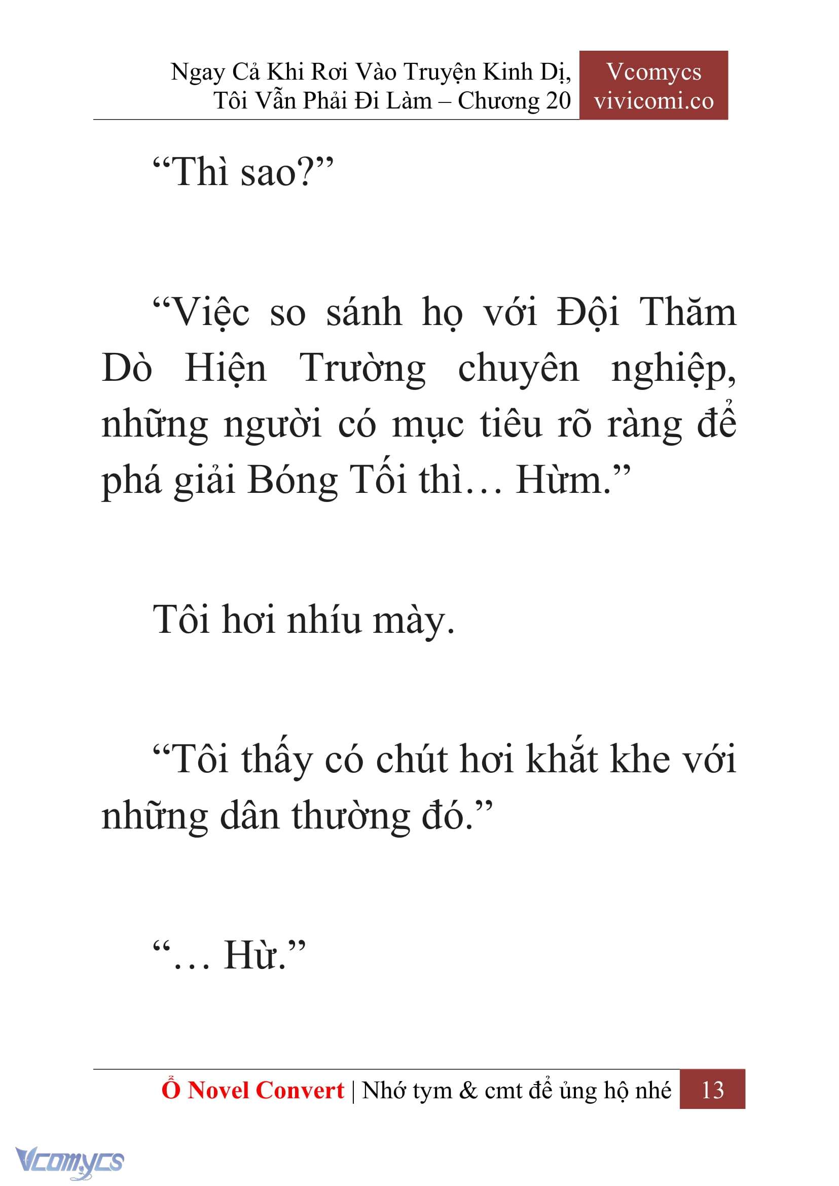 [Novel] Ngay Cả Khi Rơi Vào Truyện Kinh Dị, Tôi Vẫn Phải Đi Làm Chap 20 - Trang 2