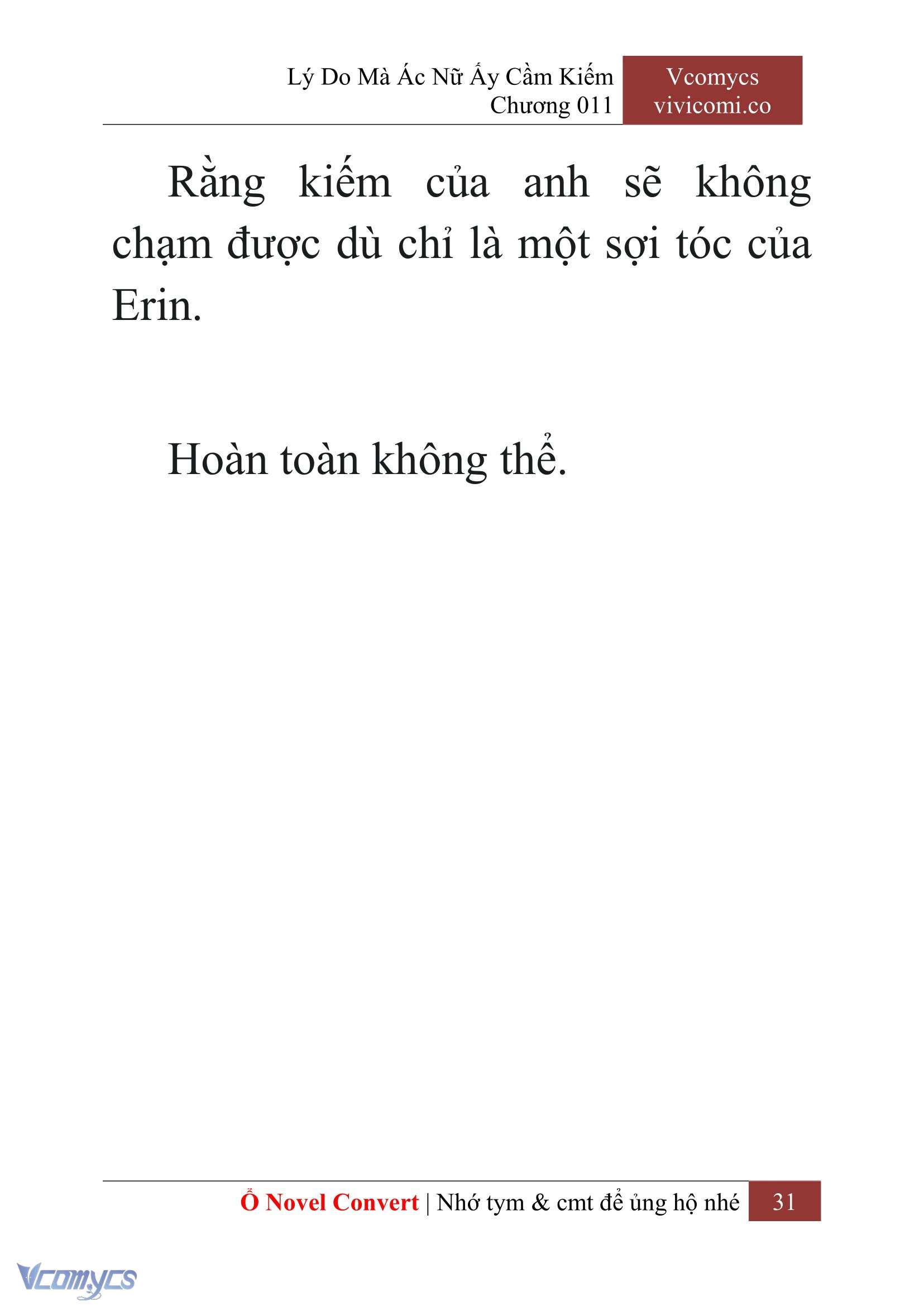 [Novel] Lý Do Mà Ác Nữ Ấy Cầm Kiếm Chap 11 - Next Chap 12