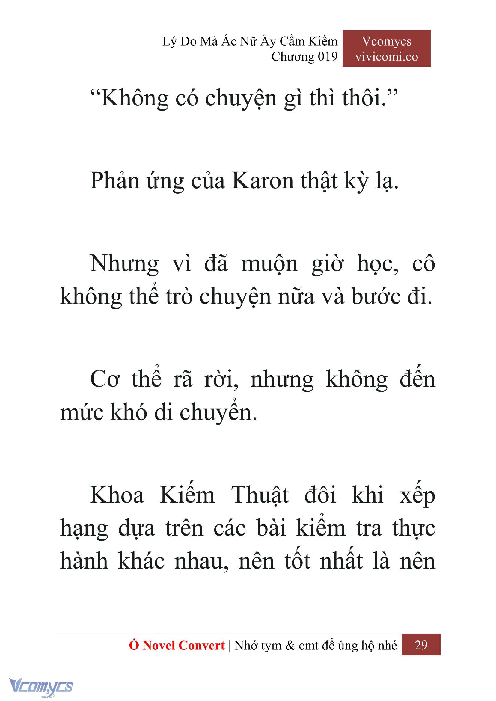 [Novel] Lý Do Mà Ác Nữ Ấy Cầm Kiếm Chap 19 - Next Chap 20