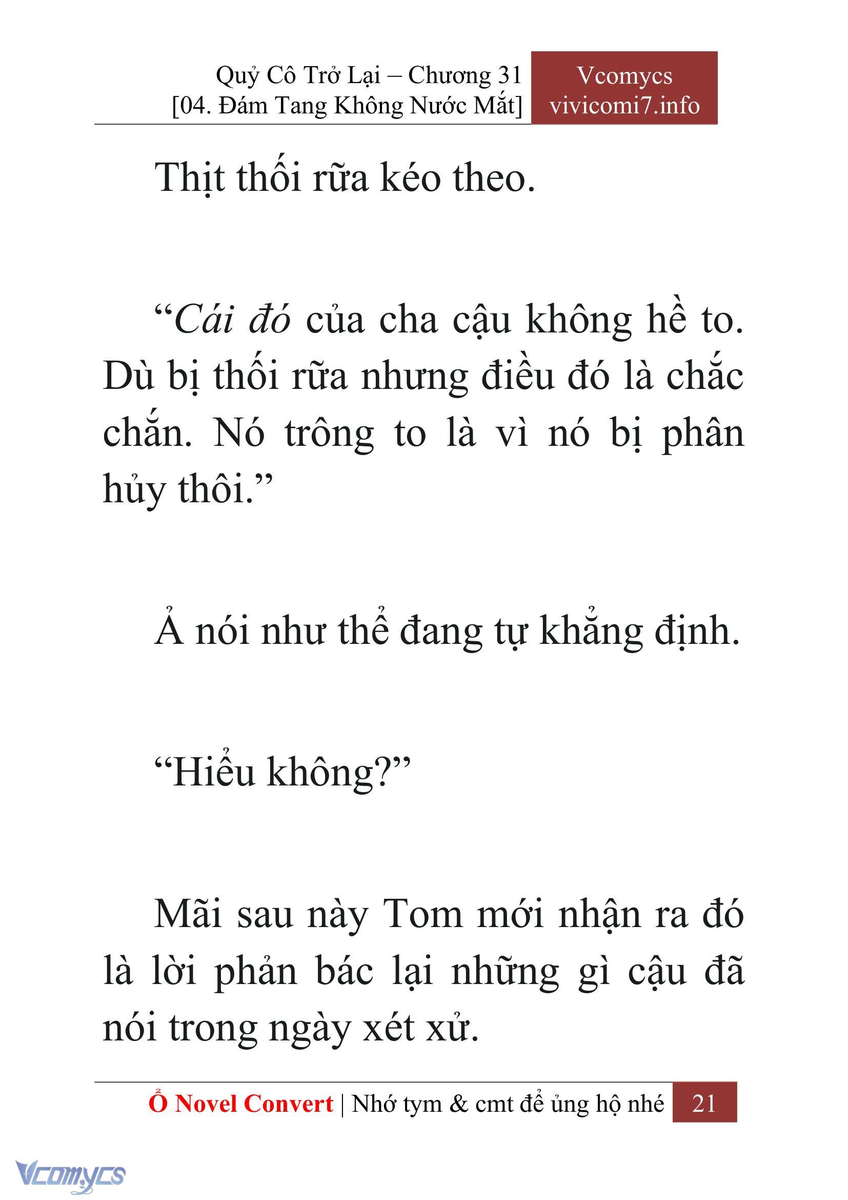 [Novel] Quý Cô Trở Lại Chap 31 - Trang 2