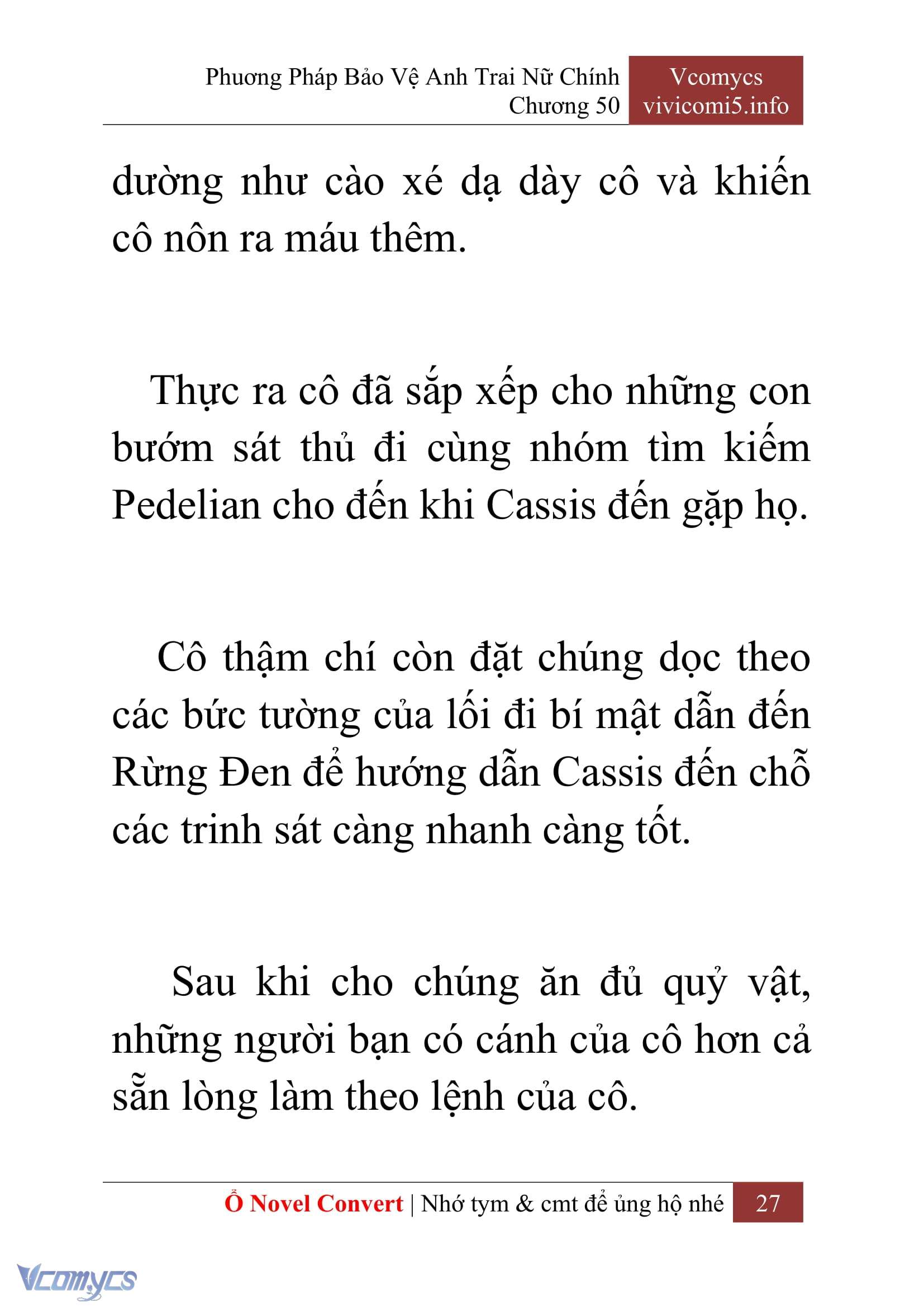 [Novel] Phương Pháp Bảo Vệ Anh Trai Nữ Chính Chap 50 - Trang 2