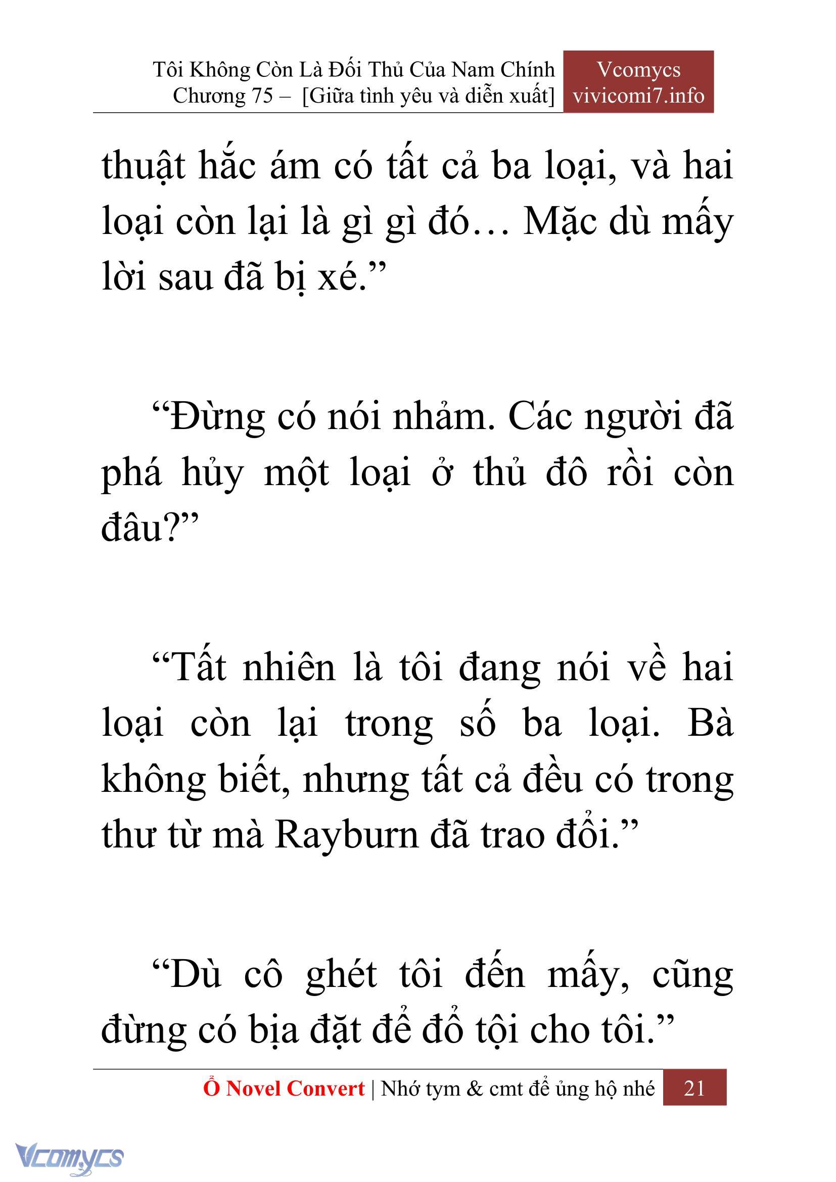 [Novel] Tôi Không Còn Là Đối Thủ Của Nam Chính Chap 75 - Trang 2
