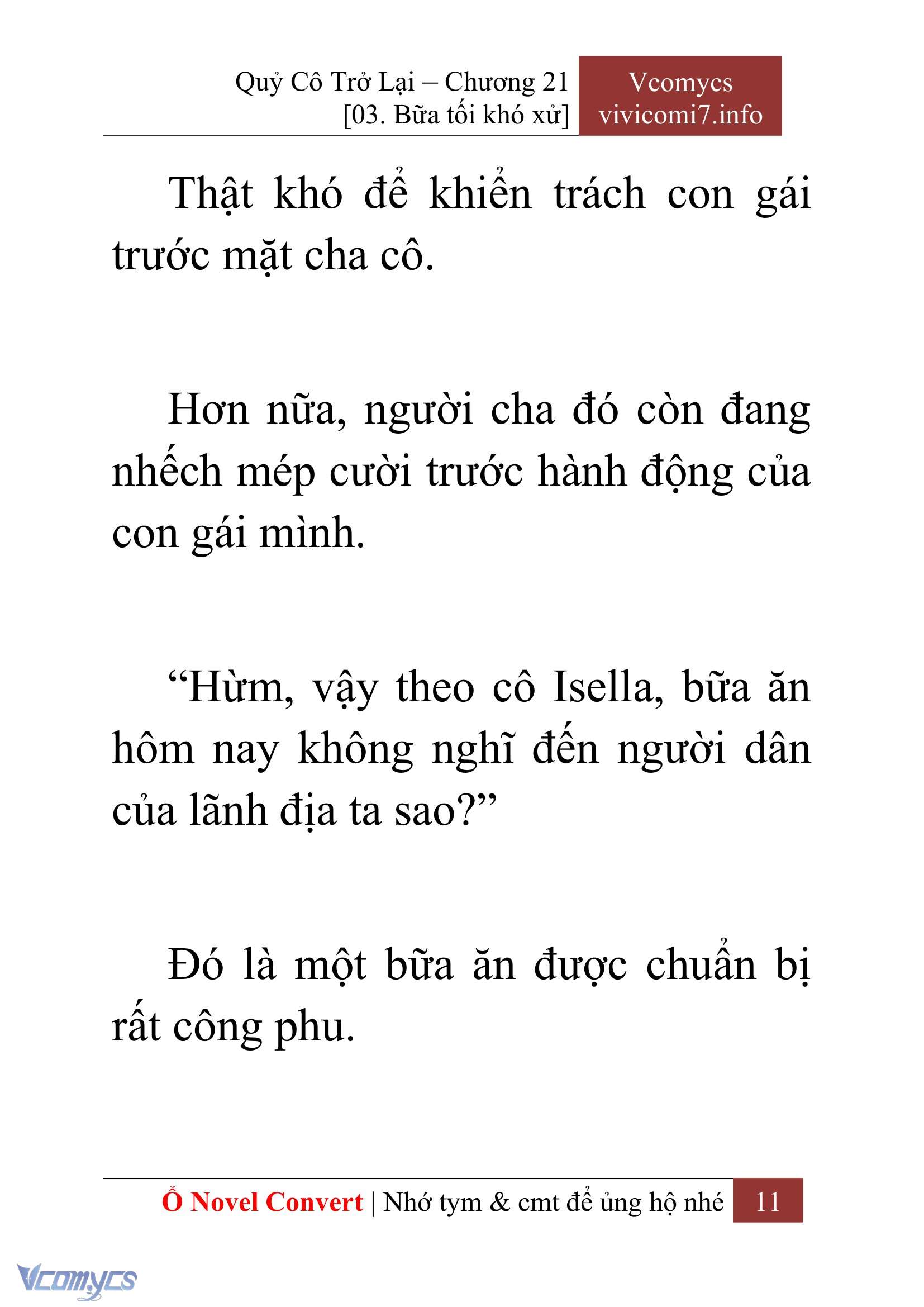 [Novel] Quý Cô Trở Lại Chap 21 - Trang 2