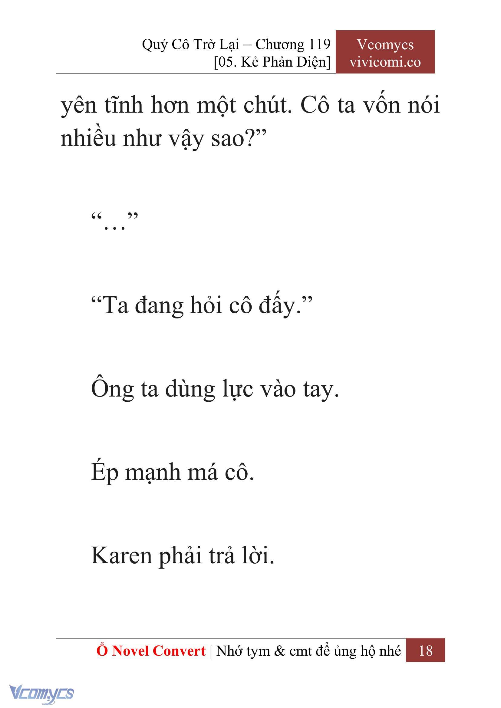 [Novel] Quý Cô Trở Lại Chap 119 - Trang 2