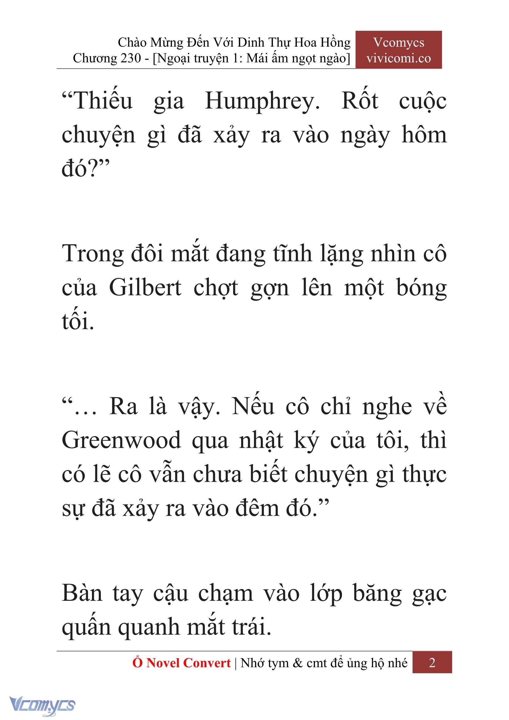 [Novel] Chào Mừng Đến Với Dinh Thự Hoa Hồng Chap 230 - Trang 2