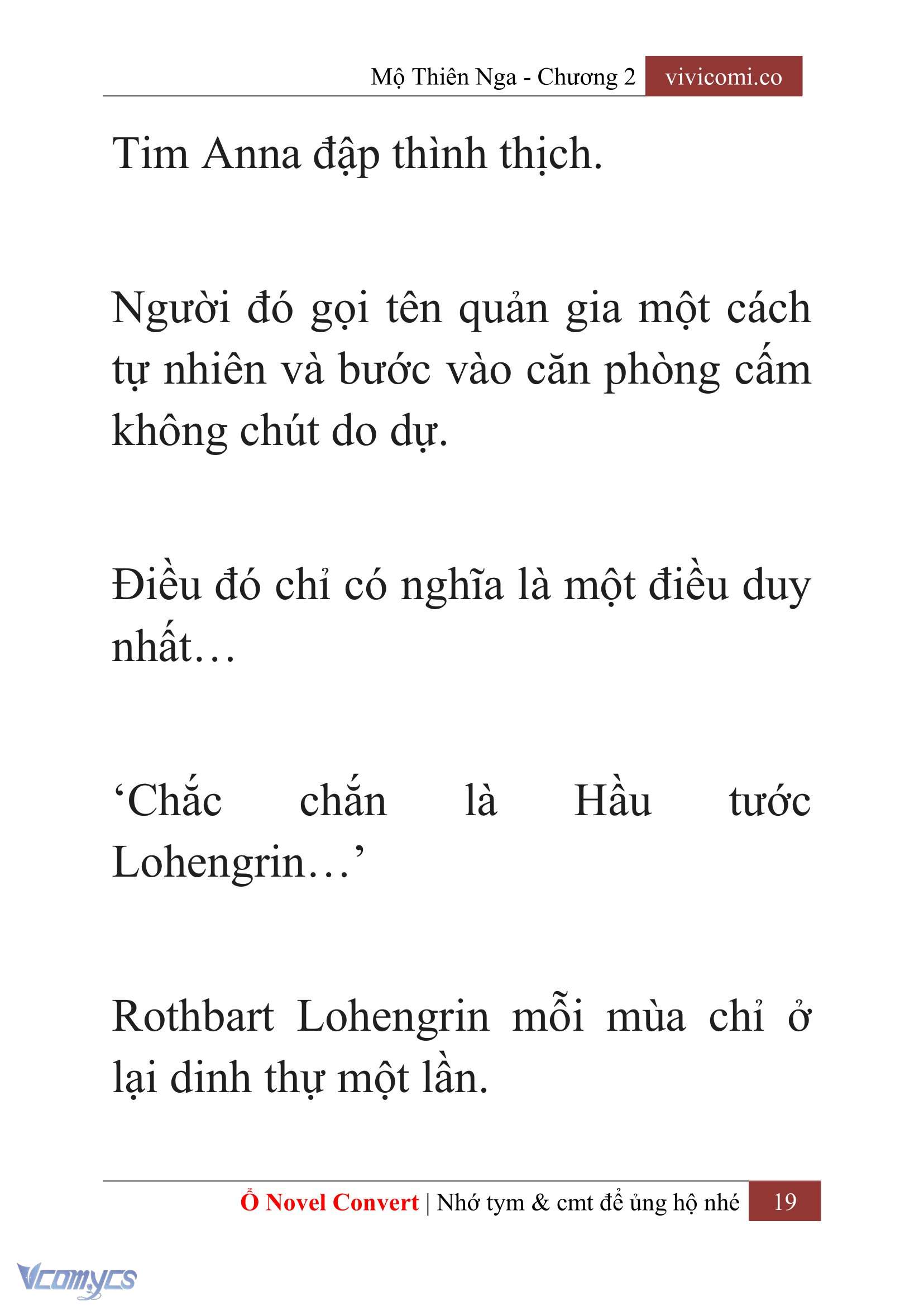 [Novel] Mộ Thiên Nga Chap 2 - Trang 2