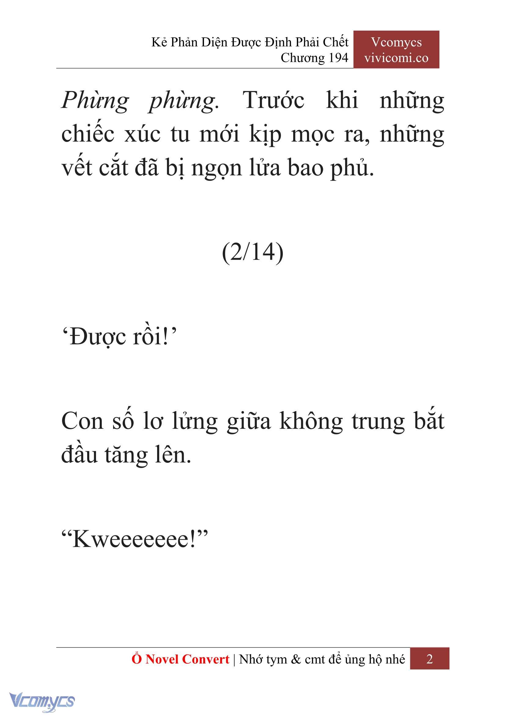 [Novel] Kẻ Phản Diện Được Định Phải Chết Chap 194 - Trang 2