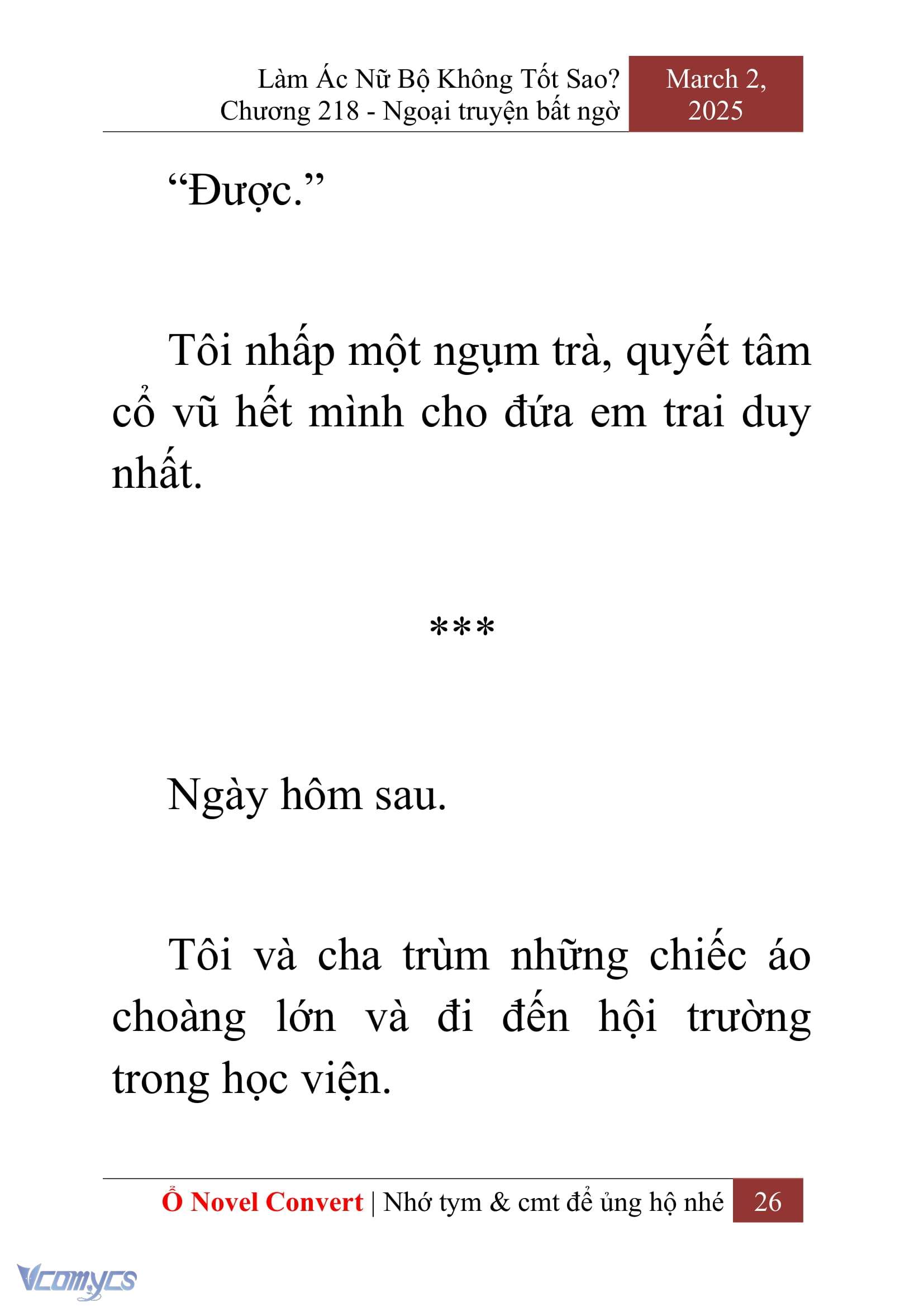 [Novel] Làm Ác Nữ Bộ Không Tốt Sao? Chap 218 - Trang 2